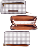 Smoky Gray Check Luxe Wallet