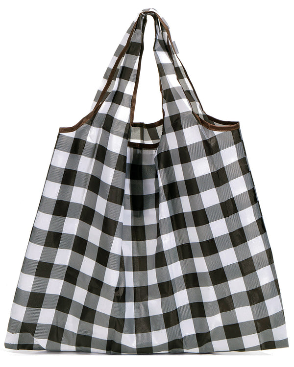 Black And White Check Tote Bag