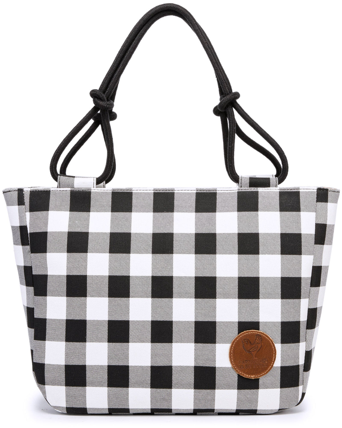 Checkered Pattern: Black & White Tote Bag