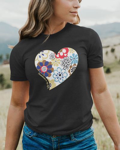 Abstract Floral T-Shirt Tee