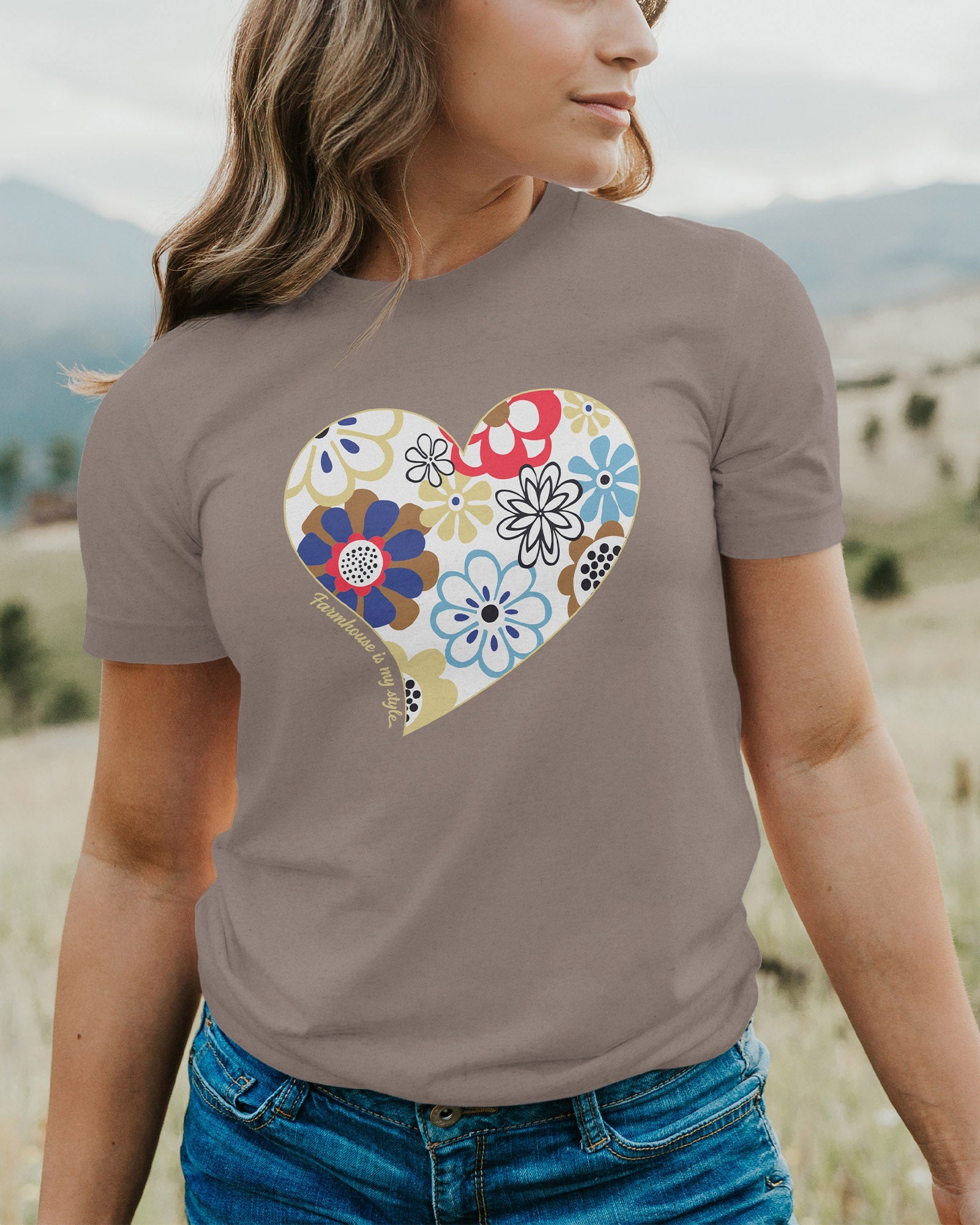 Abstract Floral T-Shirt Tee