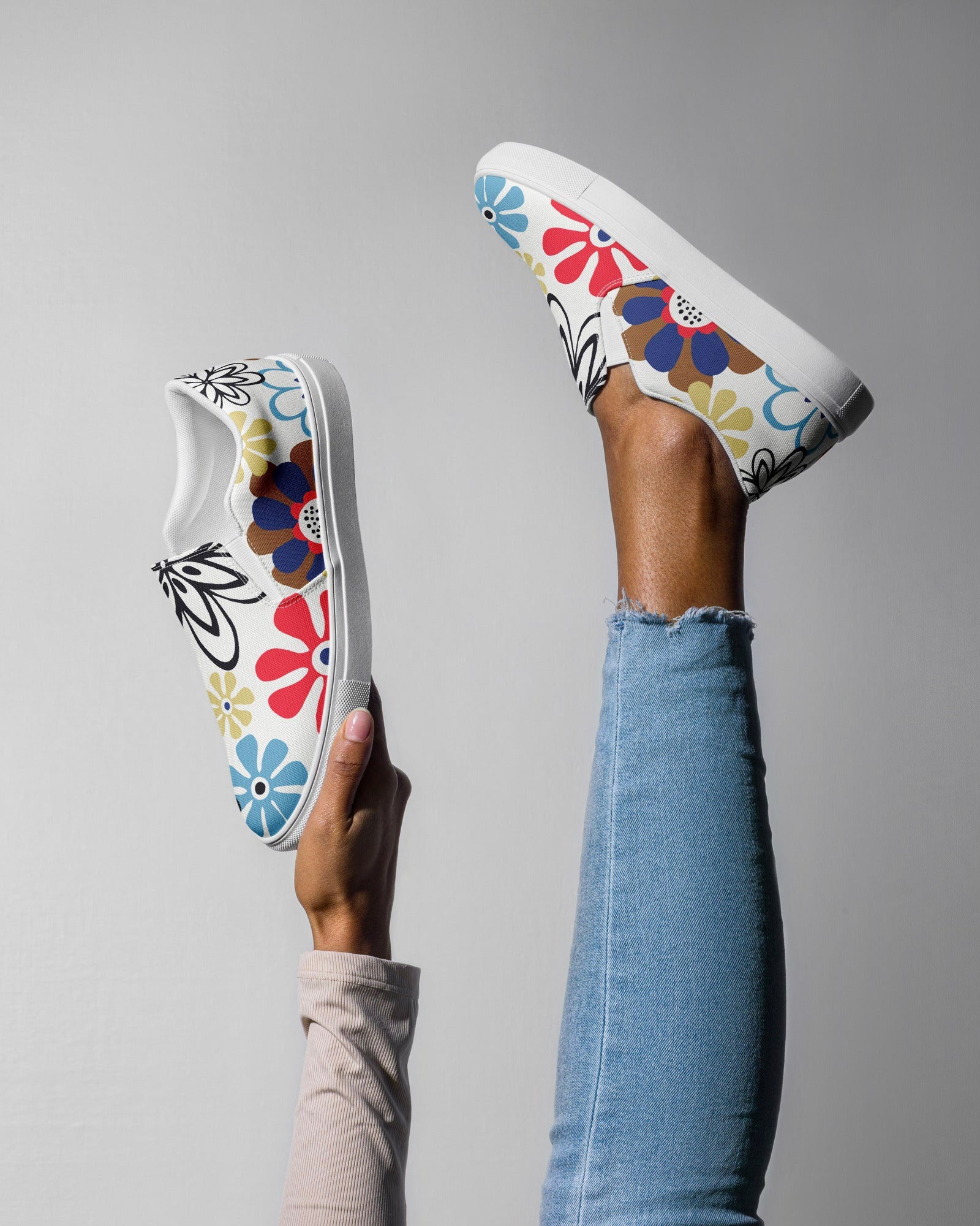 Abstract Floral Cabin Kicks Shoes