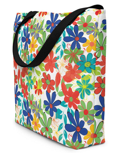 Abstract Floralista Open Tote Bag