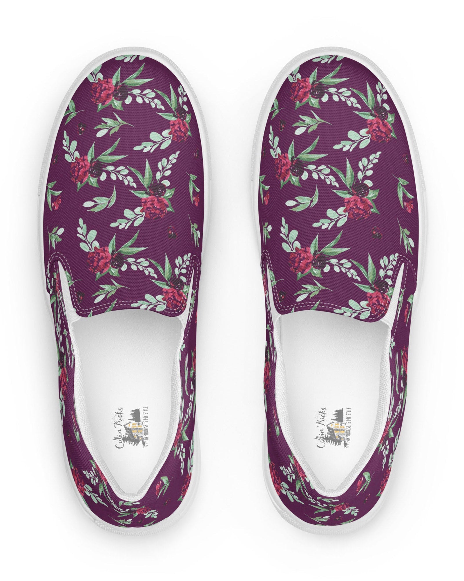 Cranberry Floral Cabin Kicks Shoes