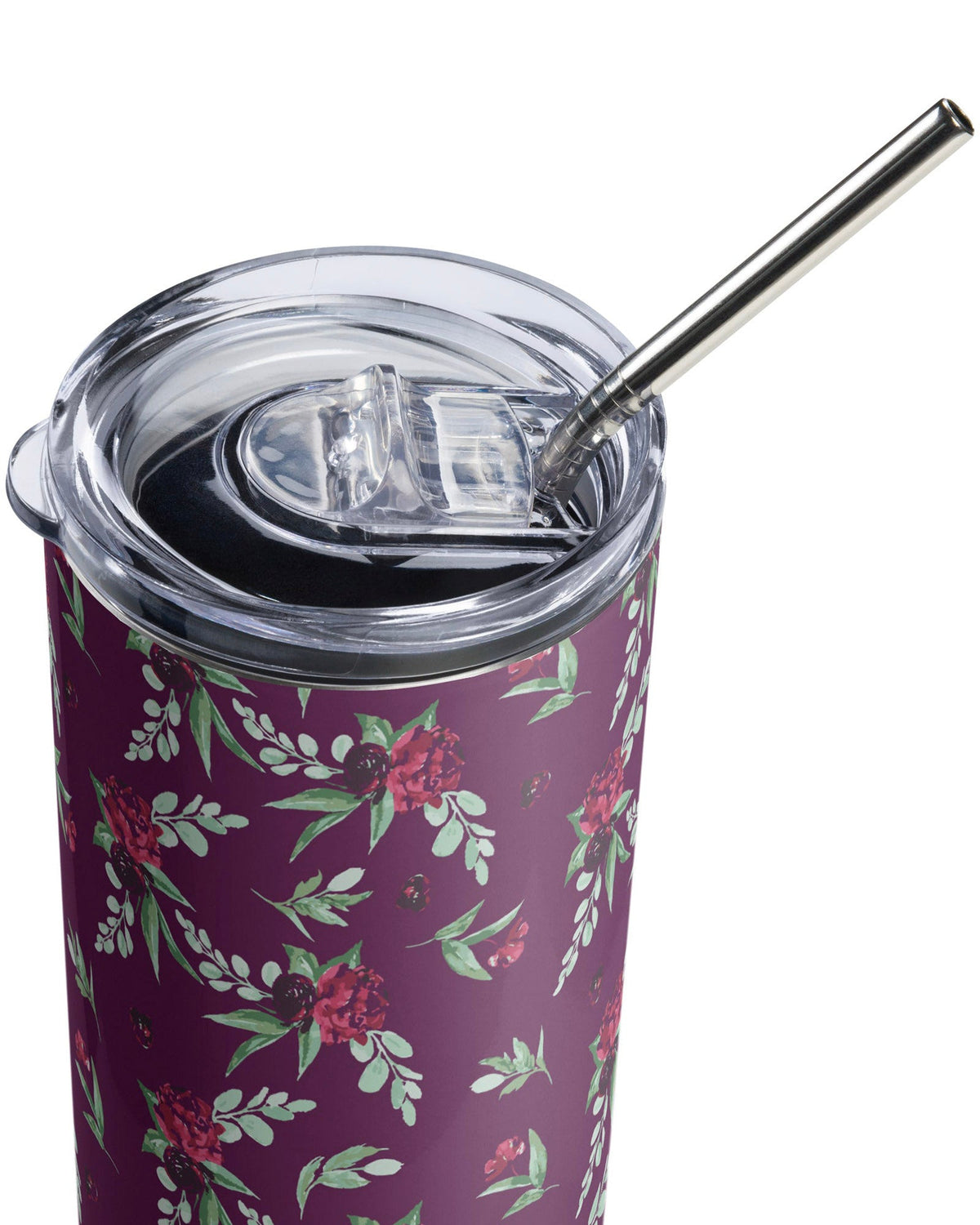 Cranberry Floral Luxe Cabin Cup