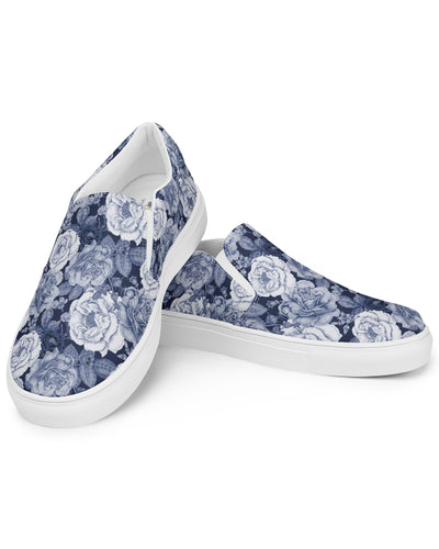 Denim Floral Cabin Kicks Shoes