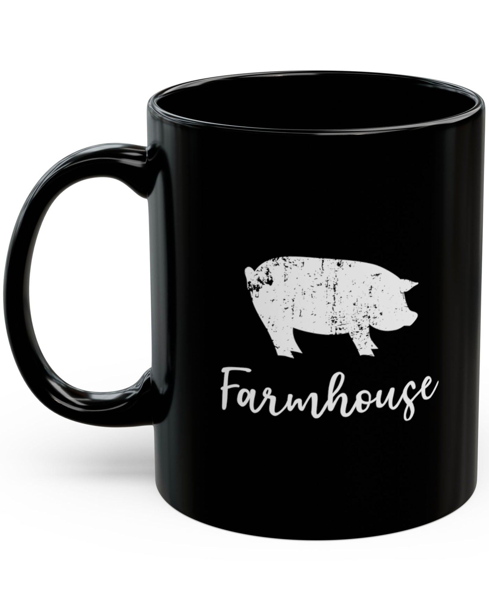 Farmhouse Pig Mug (Black)