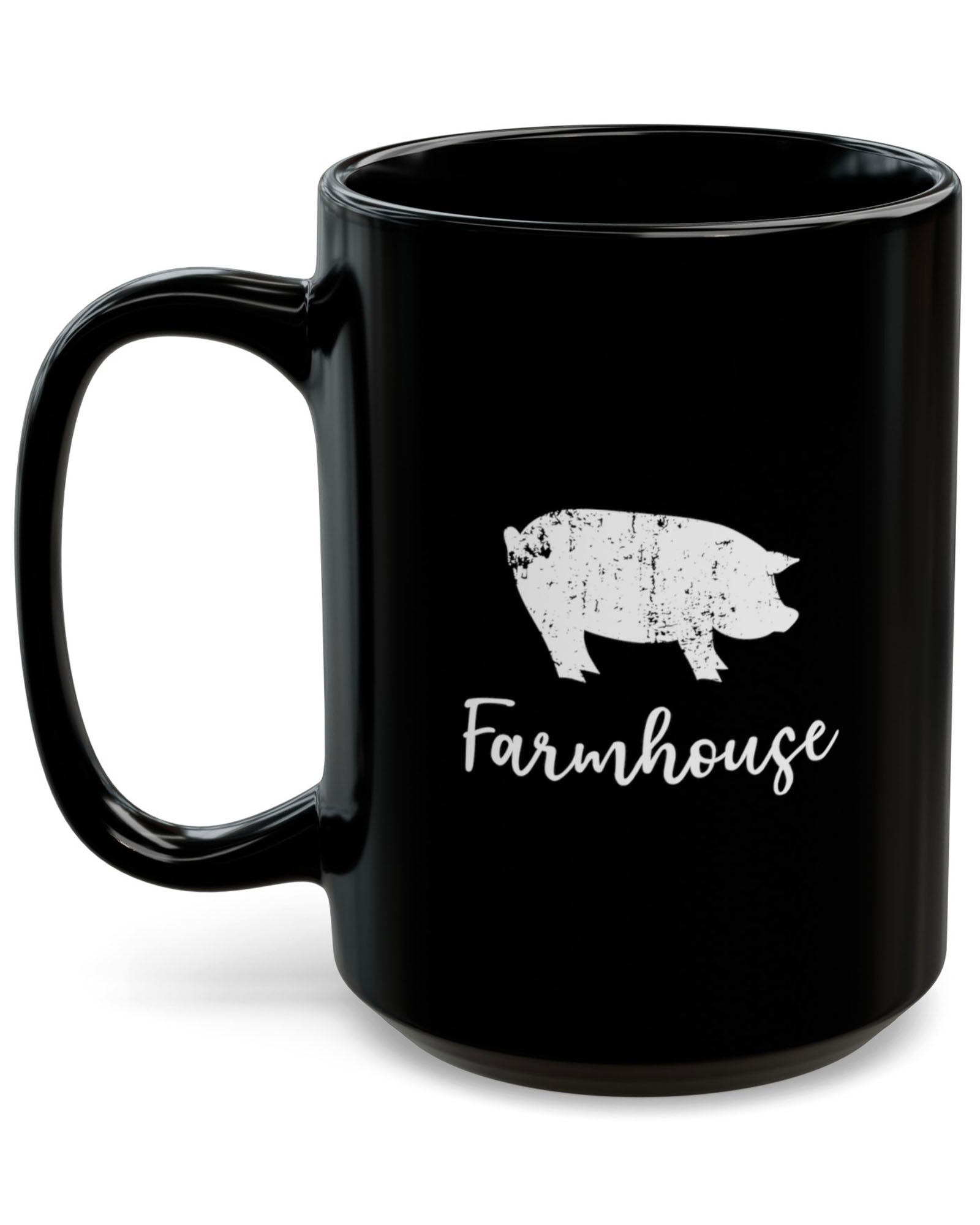 Farmhouse Pig Mug (Black)