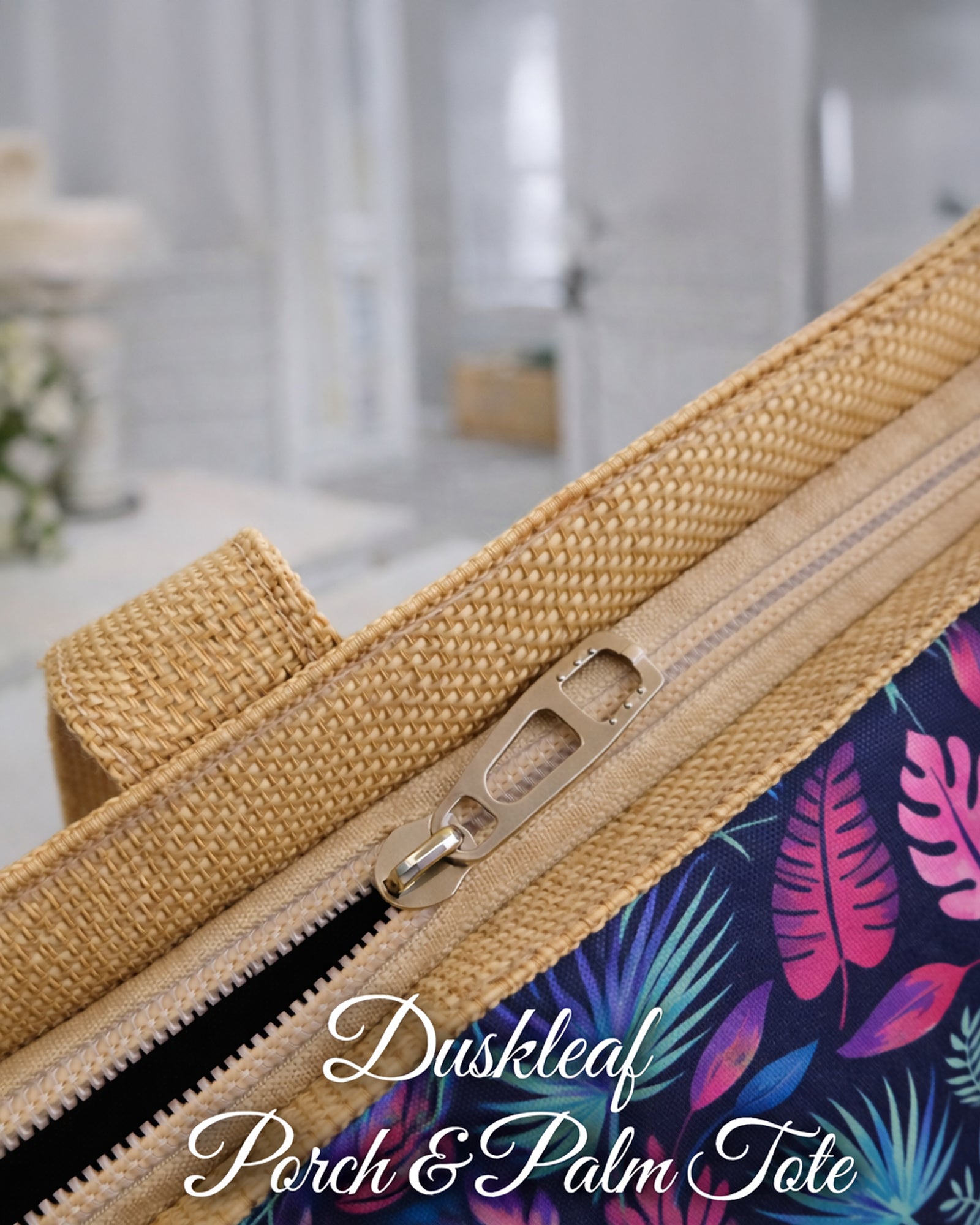 Duskleaf Porch & Palm Tote Bag