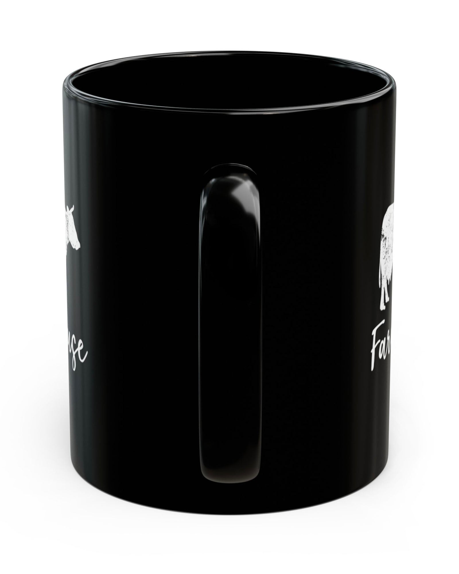 Farmhouse Cow Mug (Black)