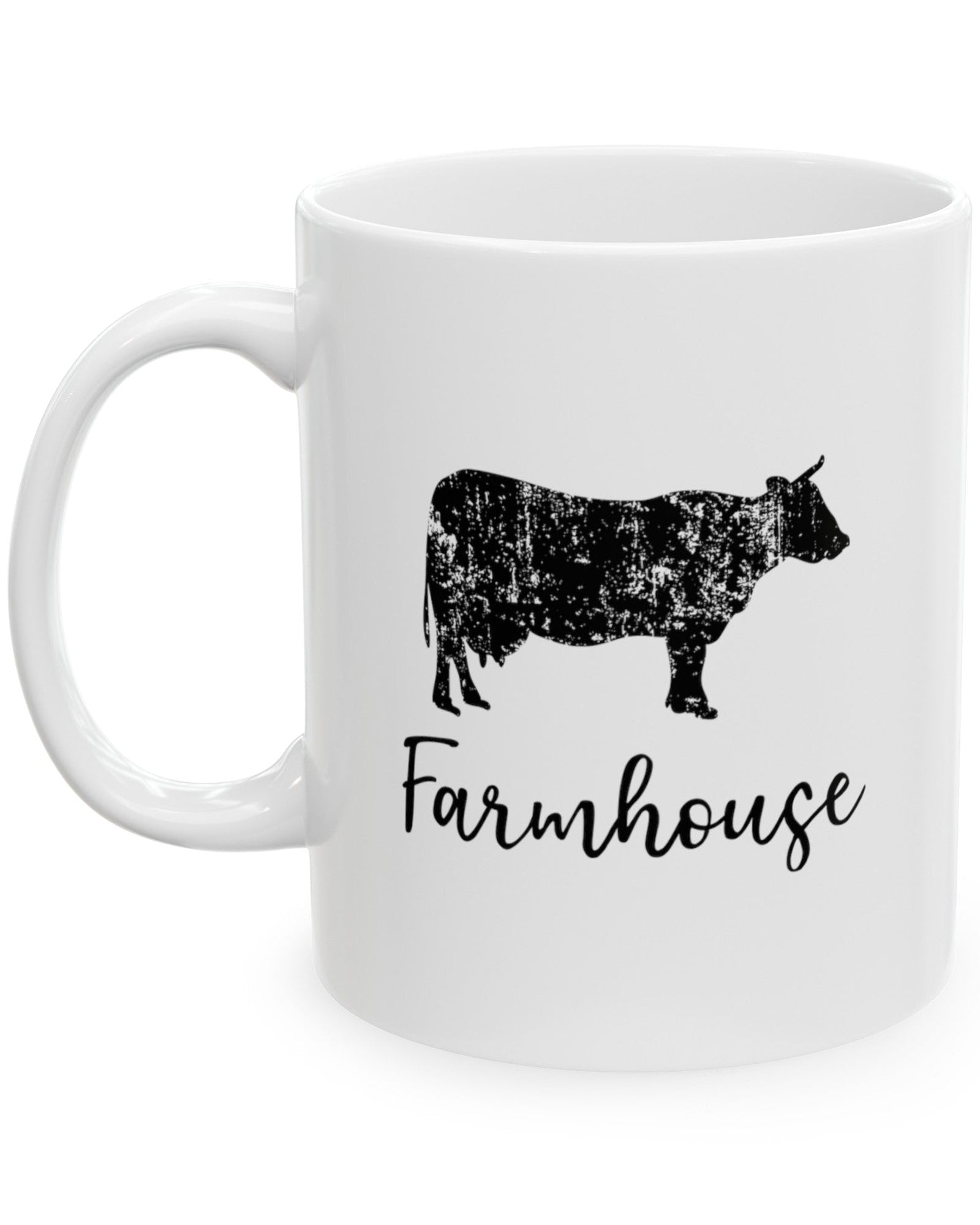 Farmhouse Cow Mug (White)