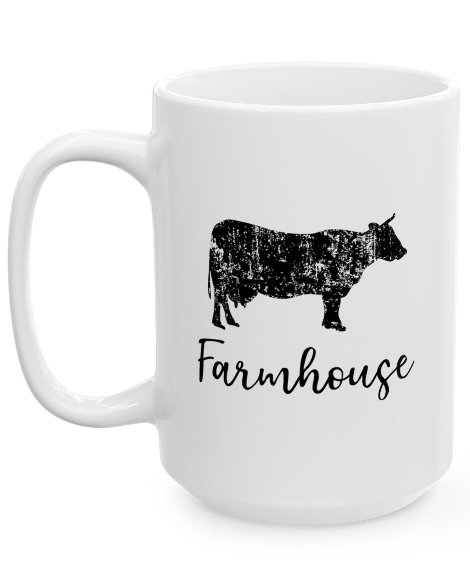 Farmhouse Cow Mug (White)