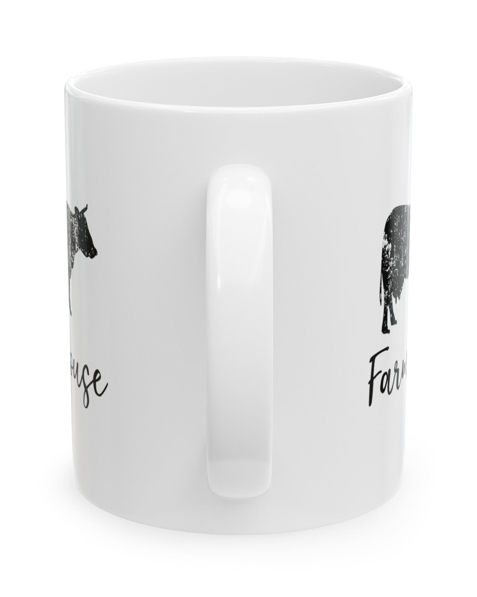 Farmhouse Cow Mug (White)