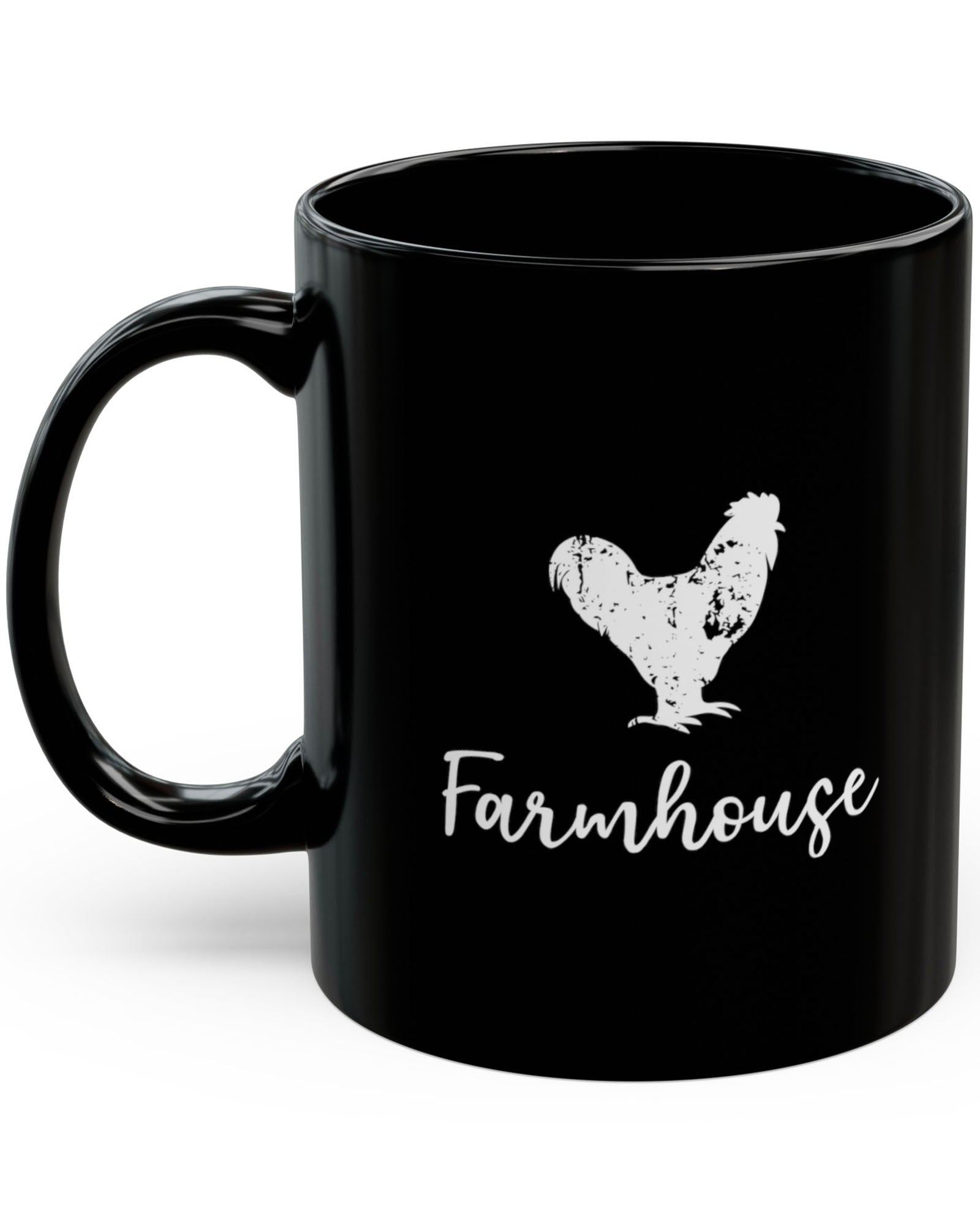 Farmhouse Rooster Mug (Black)