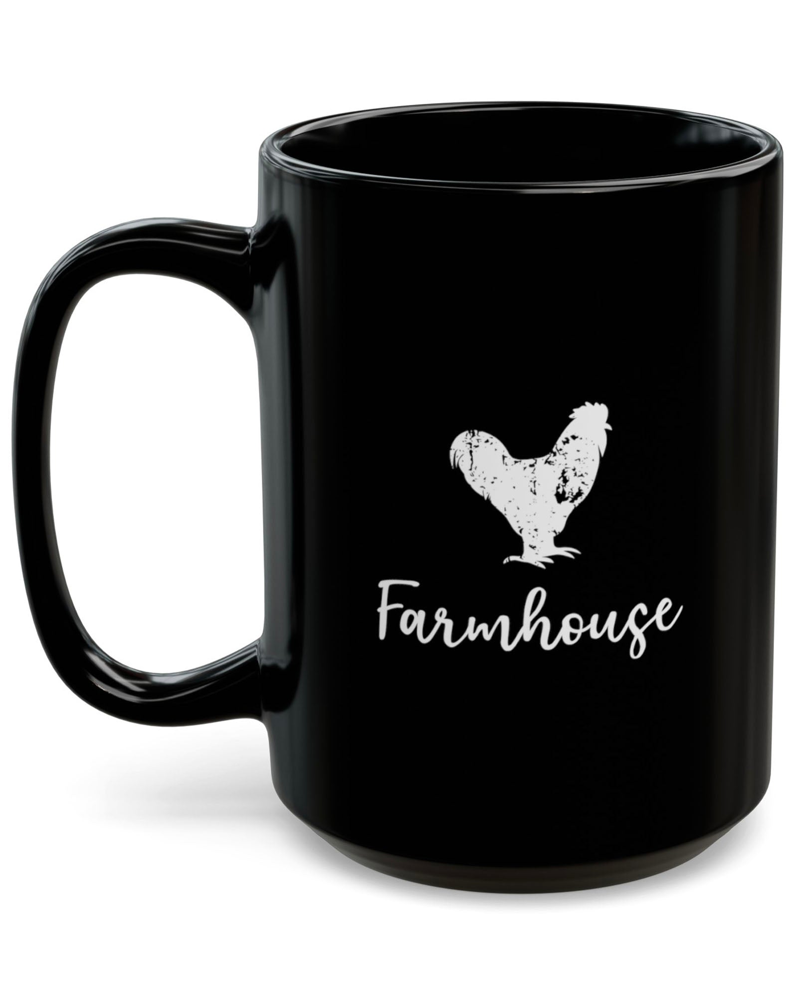 Farmhouse Rooster Mug (Black)