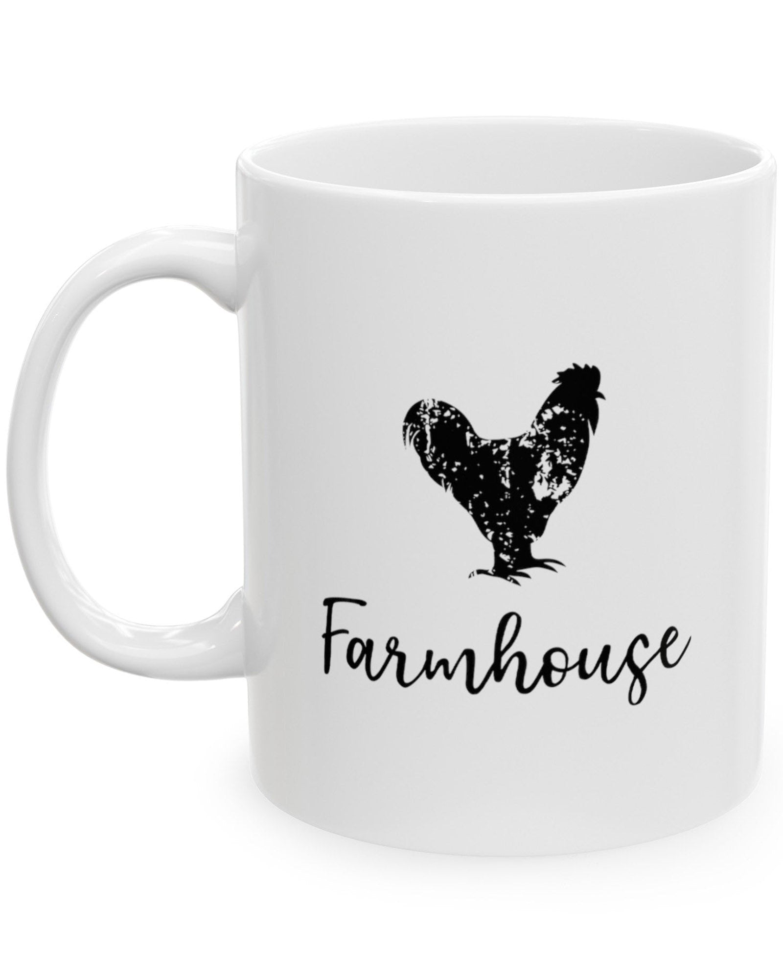 Farmhouse Rooster Mug (White)