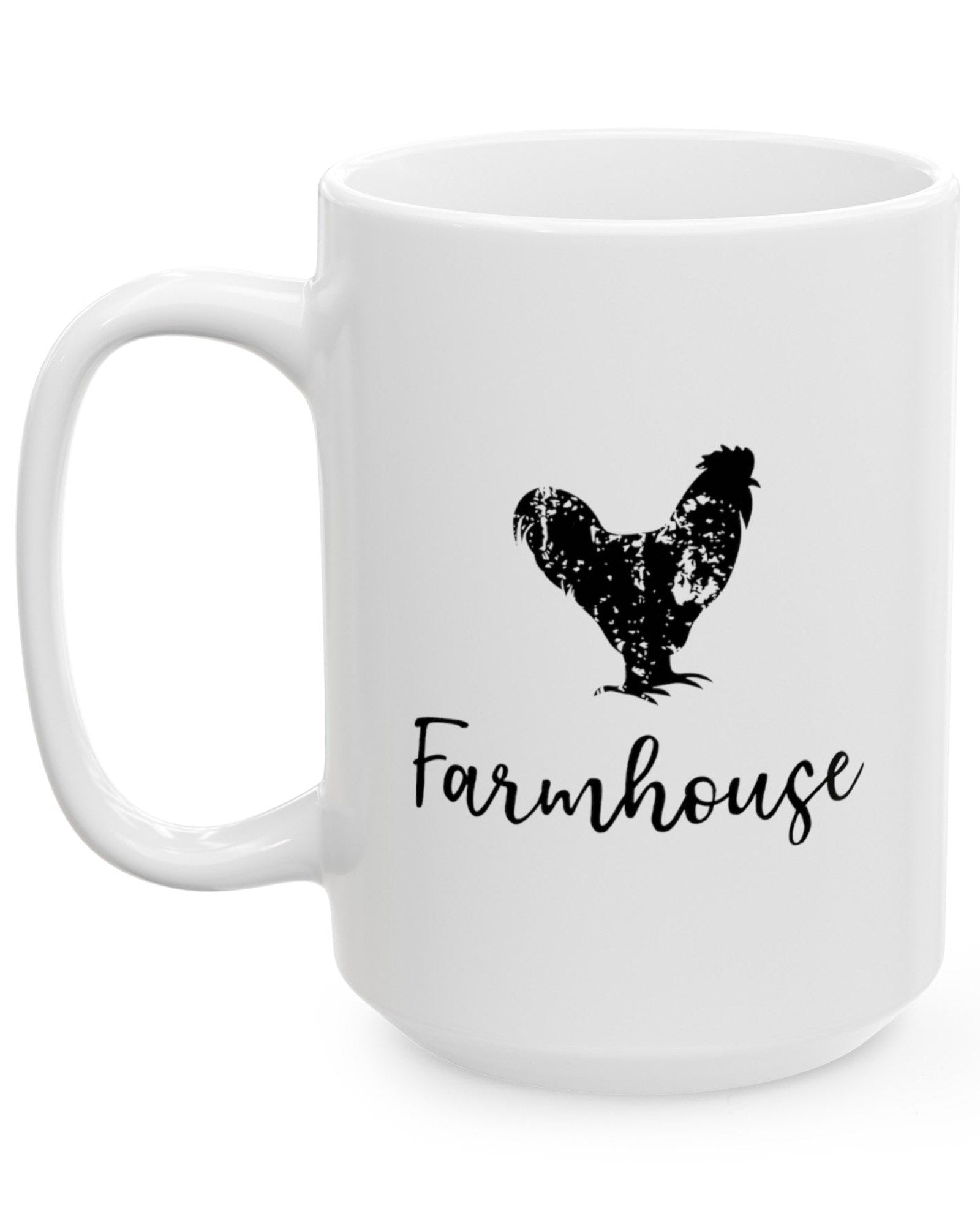 Farmhouse Rooster Mug (White)