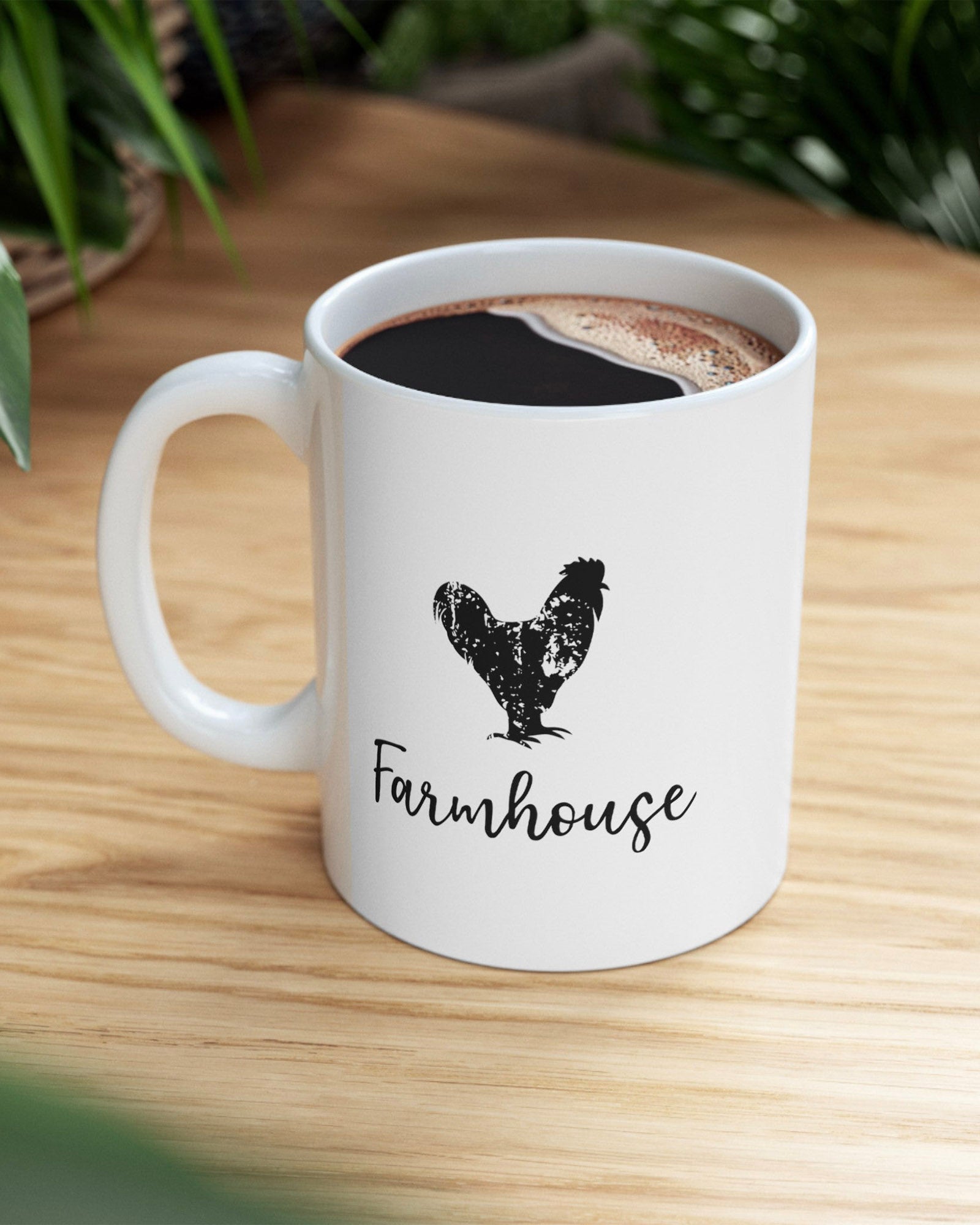 Farmhouse Rooster Mug (White)