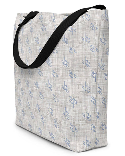 Graceful Gray Open Tote Bag