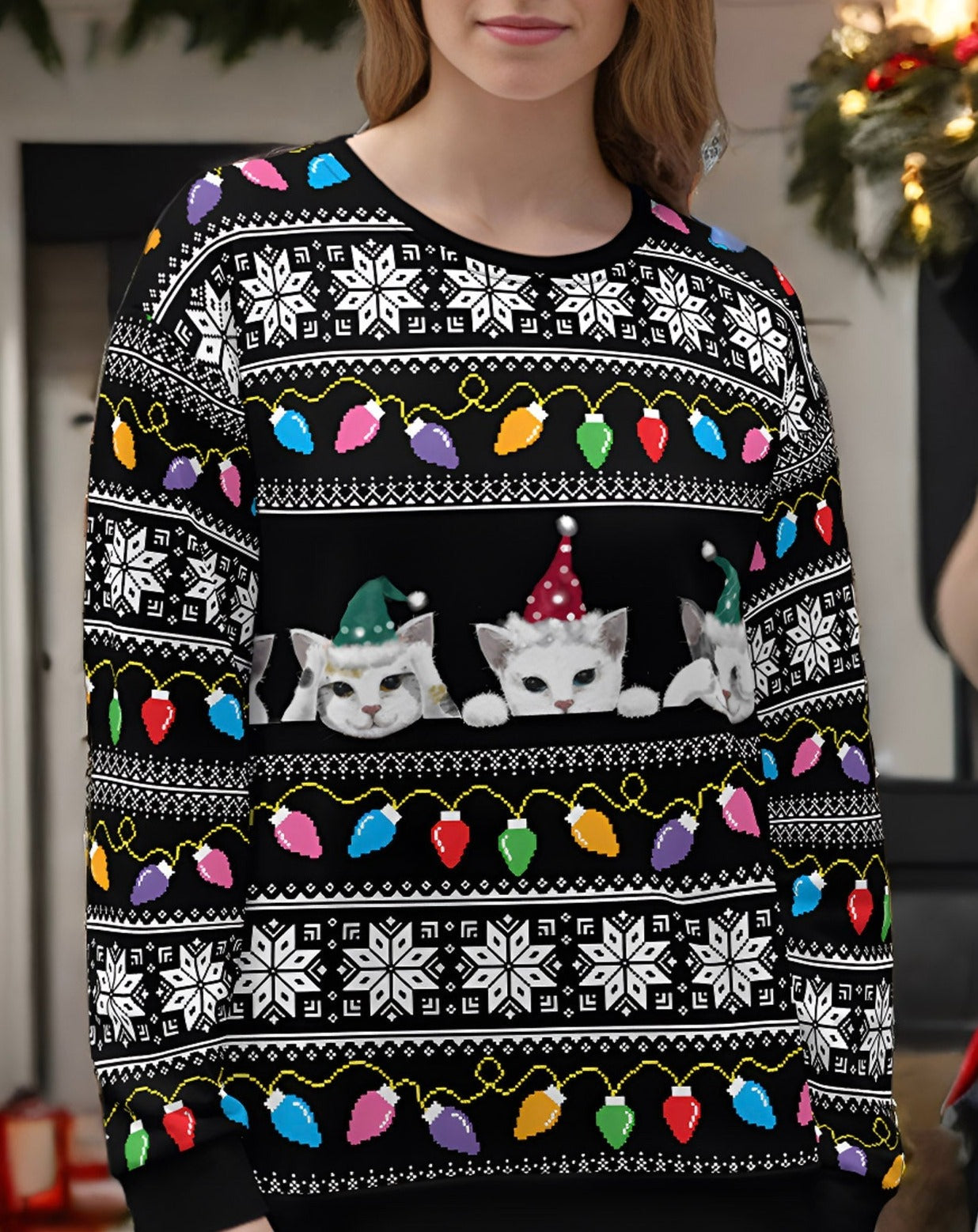 Festive Felines Sweatshirt