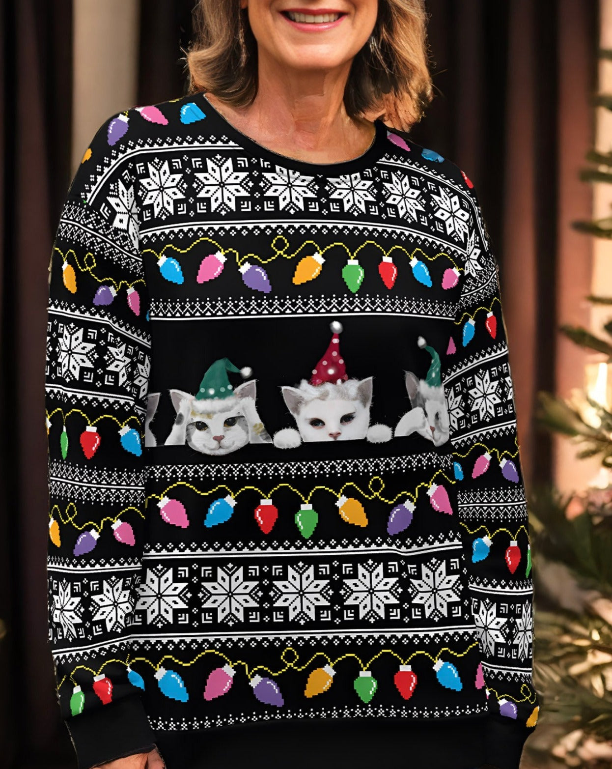 Festive Felines Sweatshirt