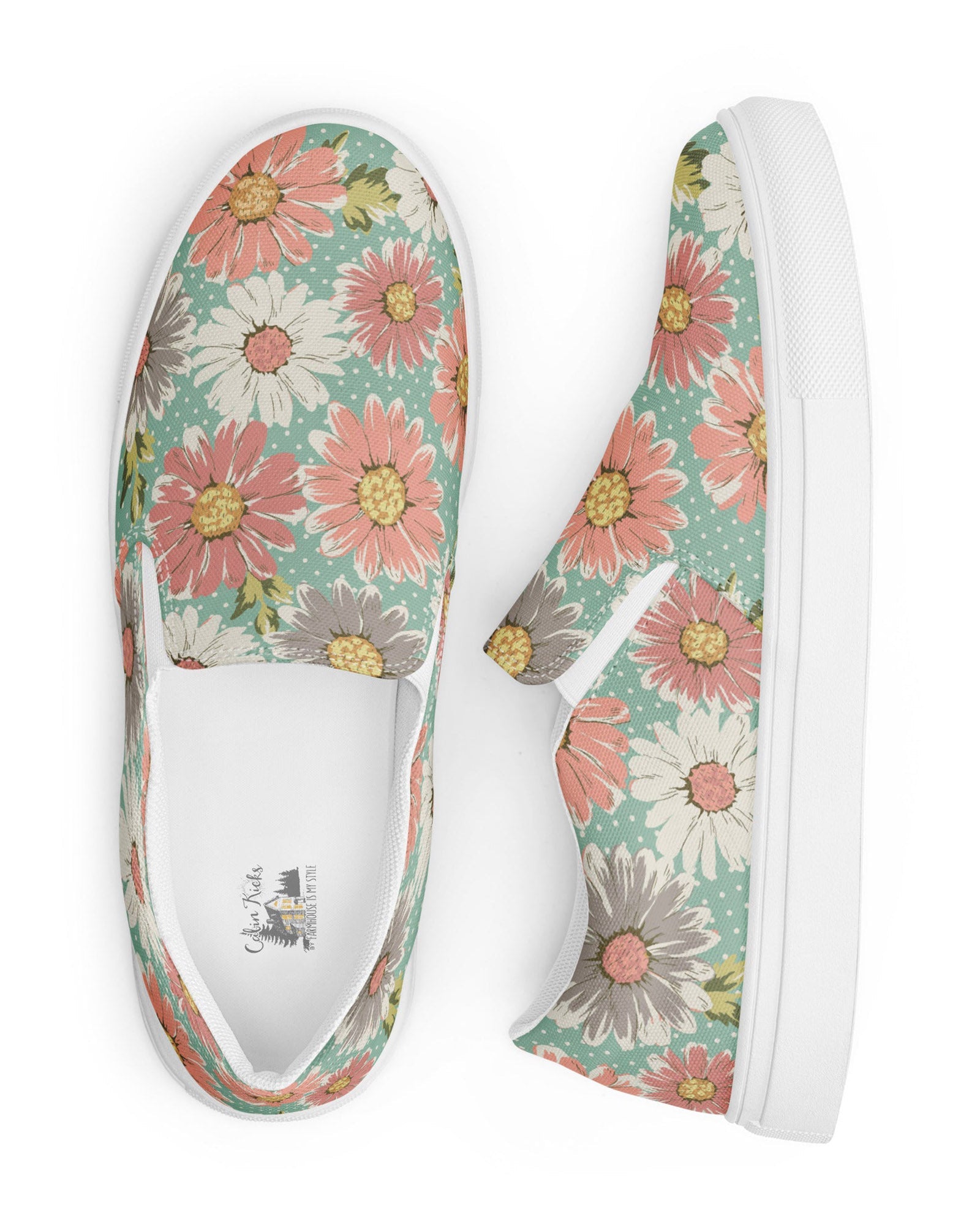 Mason Jar Daisies Cabin Kicks Shoes