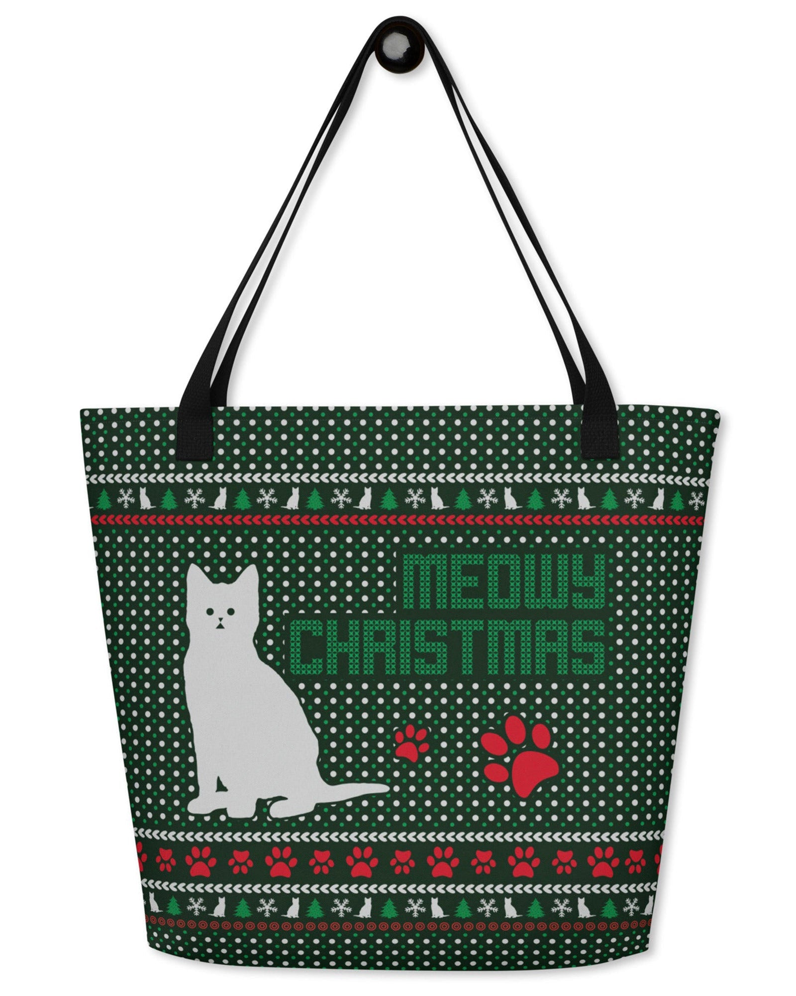 Meowy Christmas Open Tote Bag