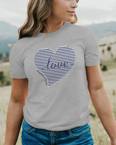 Navy Stripe Love Tee T-Shirt