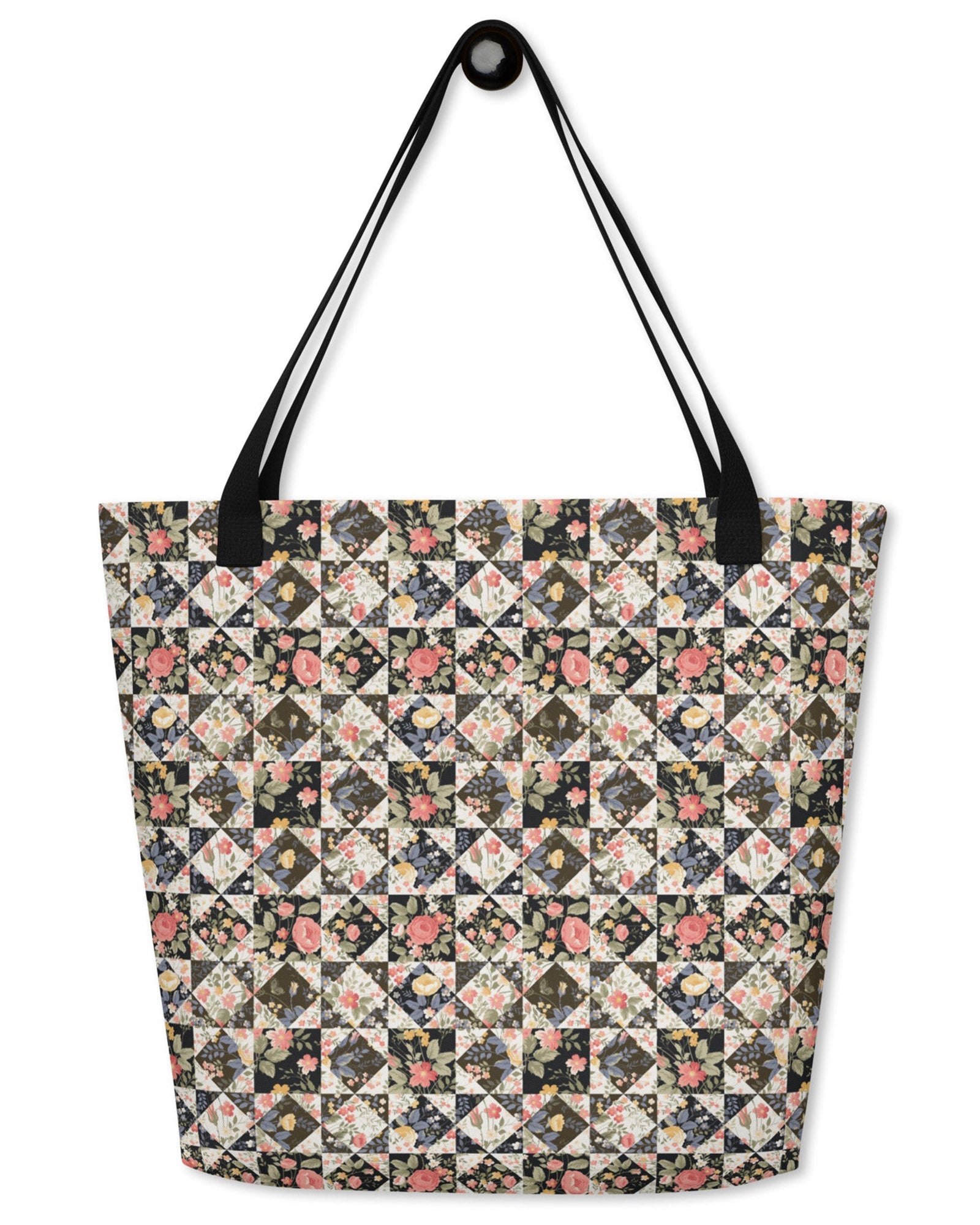 Patchwork Quilt Open Tote Bag