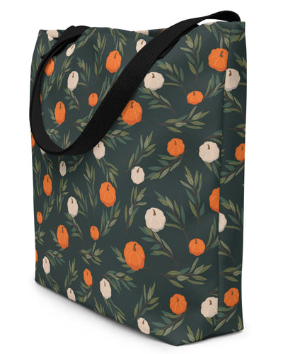Pumpkin Forest Open Tote Bag