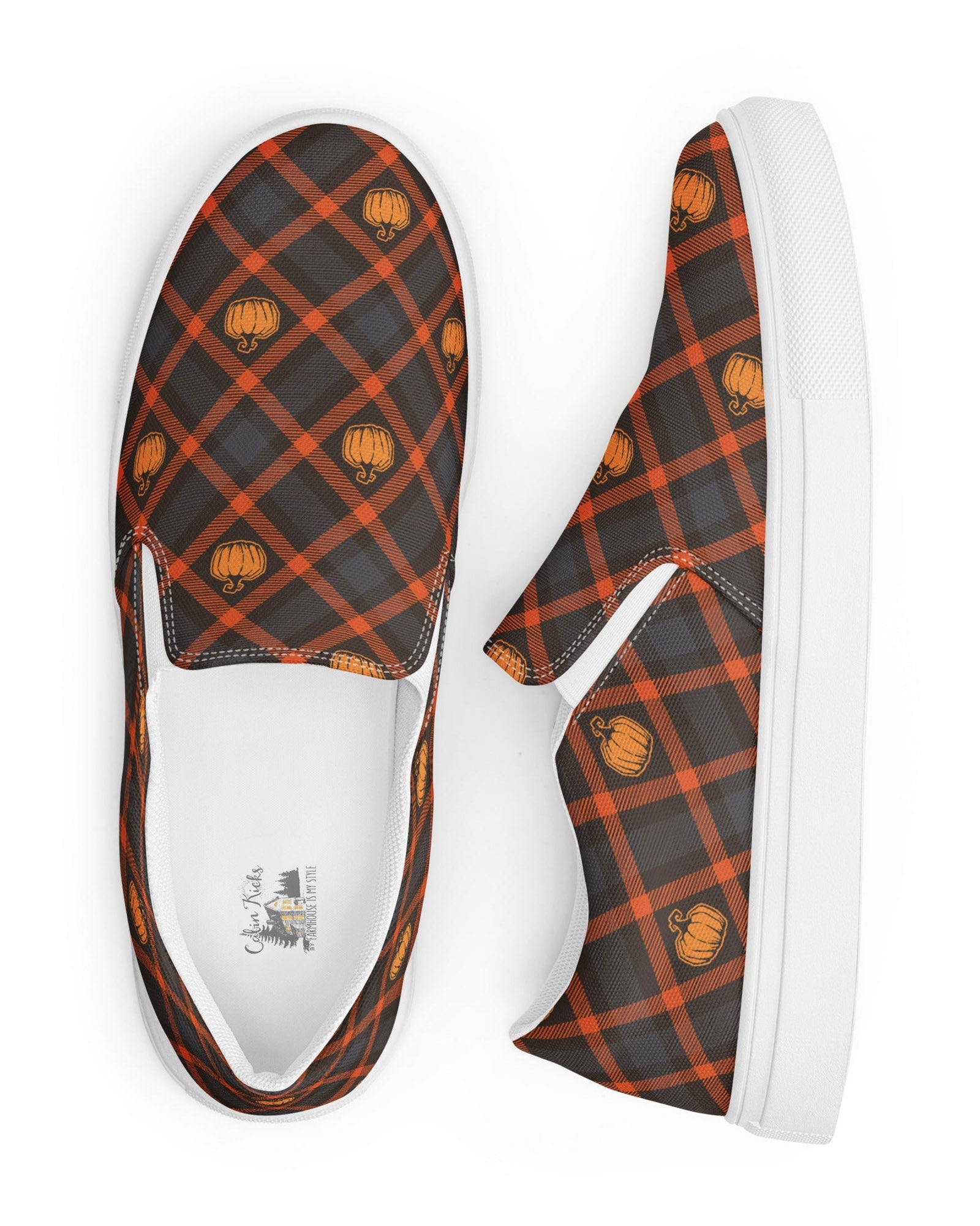 Pumpkin Plaid Cabin Kicks Shoes