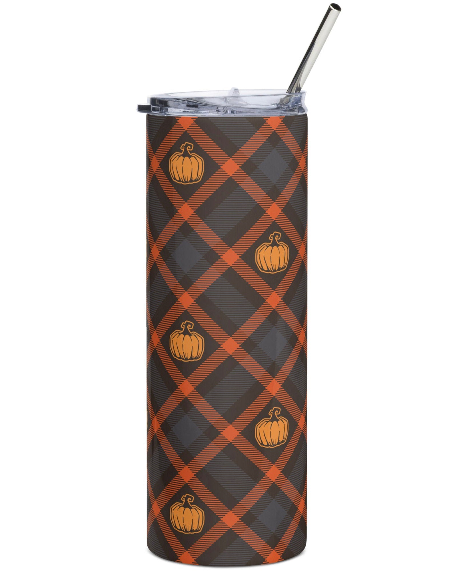 Pumpkin Plaid Luxe Cabin Cup