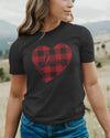 Red Buffalo Check Love T-Shirt Tee