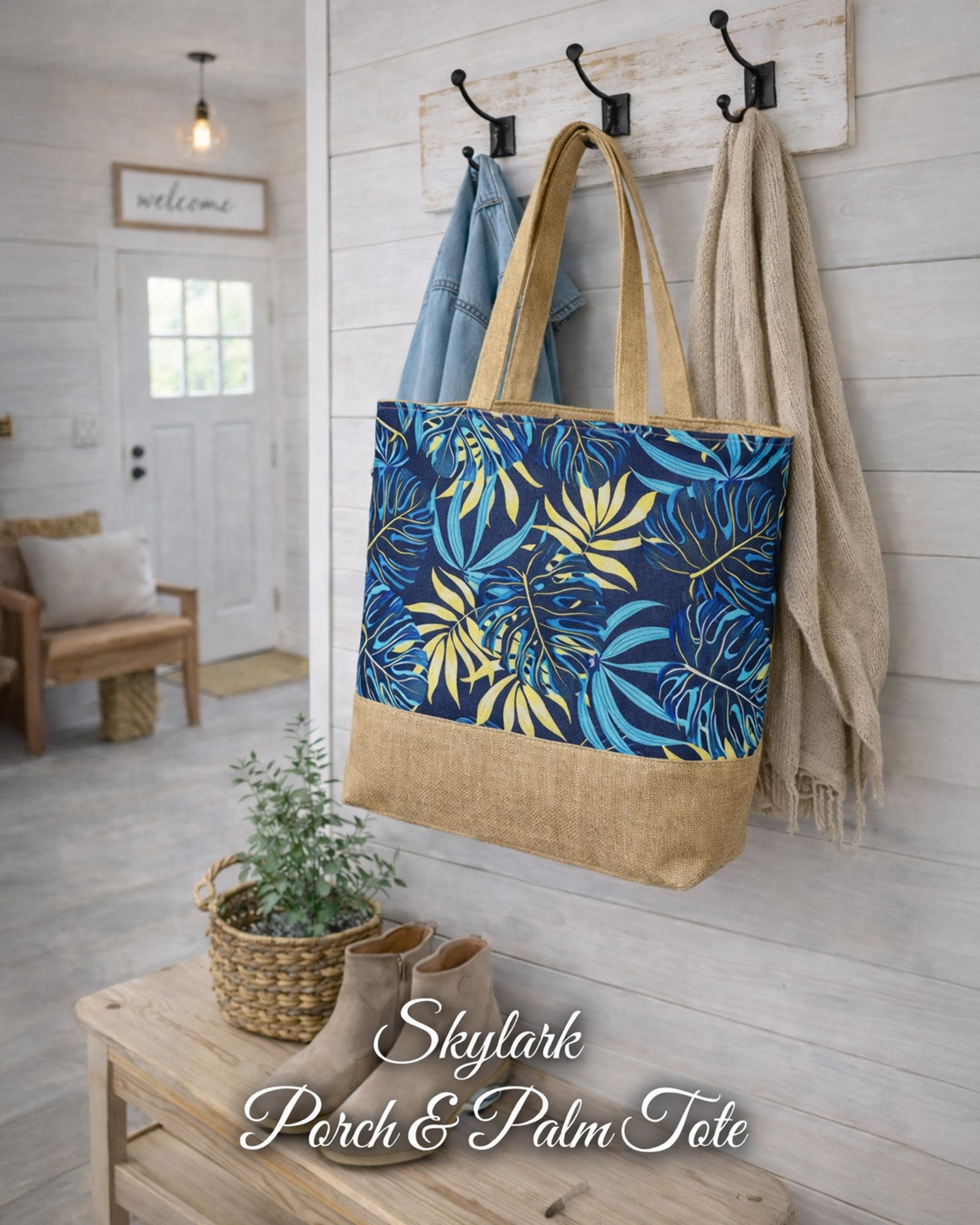 Skylark Porch & Palm Tote Bag