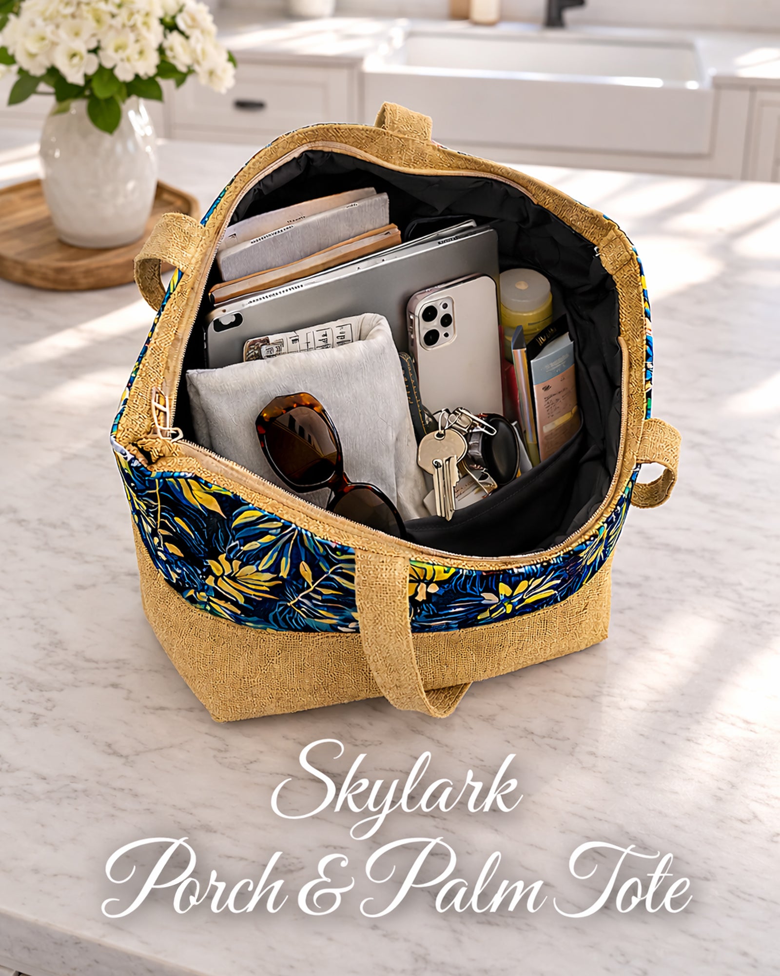 Skylark Porch & Palm Tote Bag