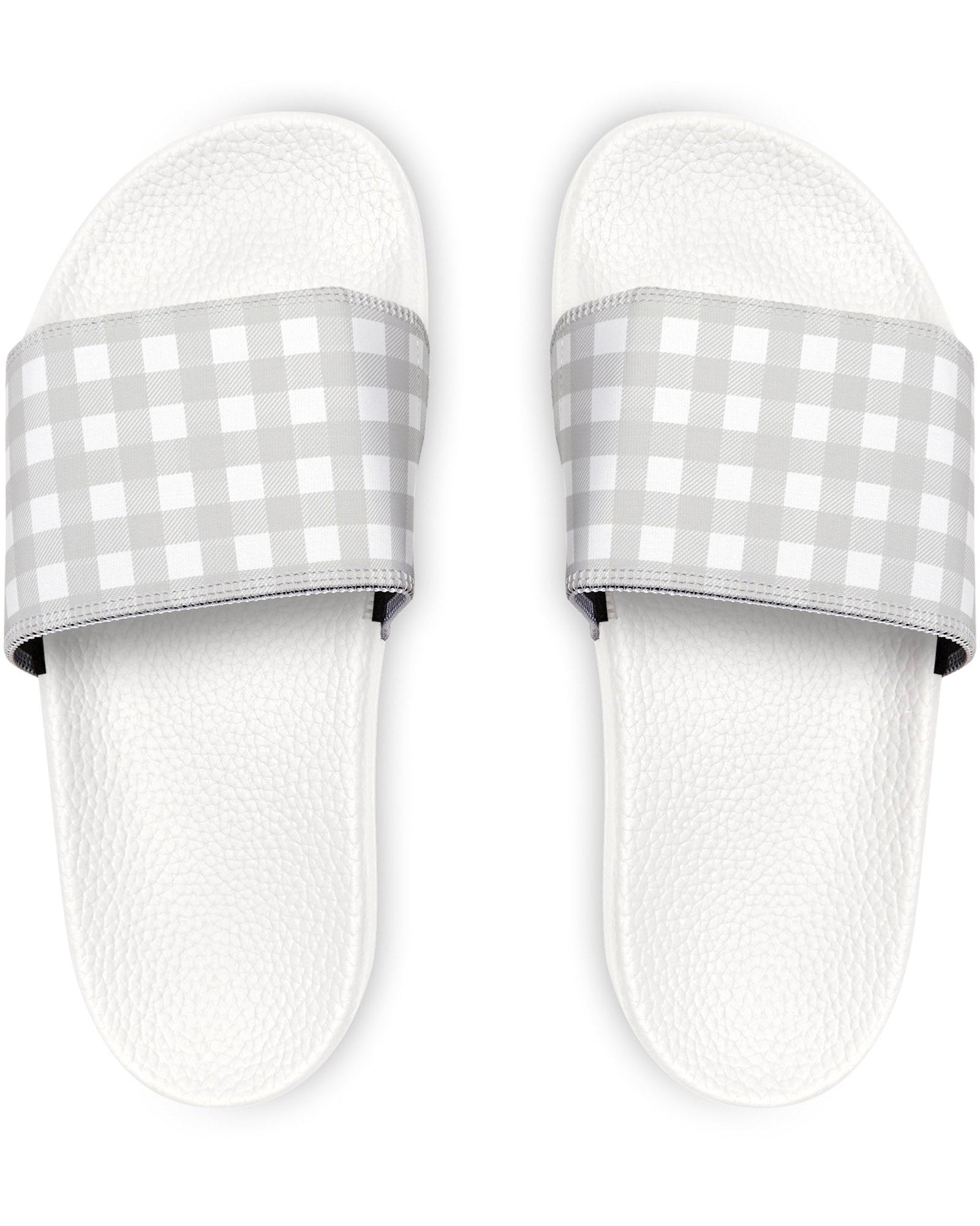 Smoky Gray Check Flipside Slides