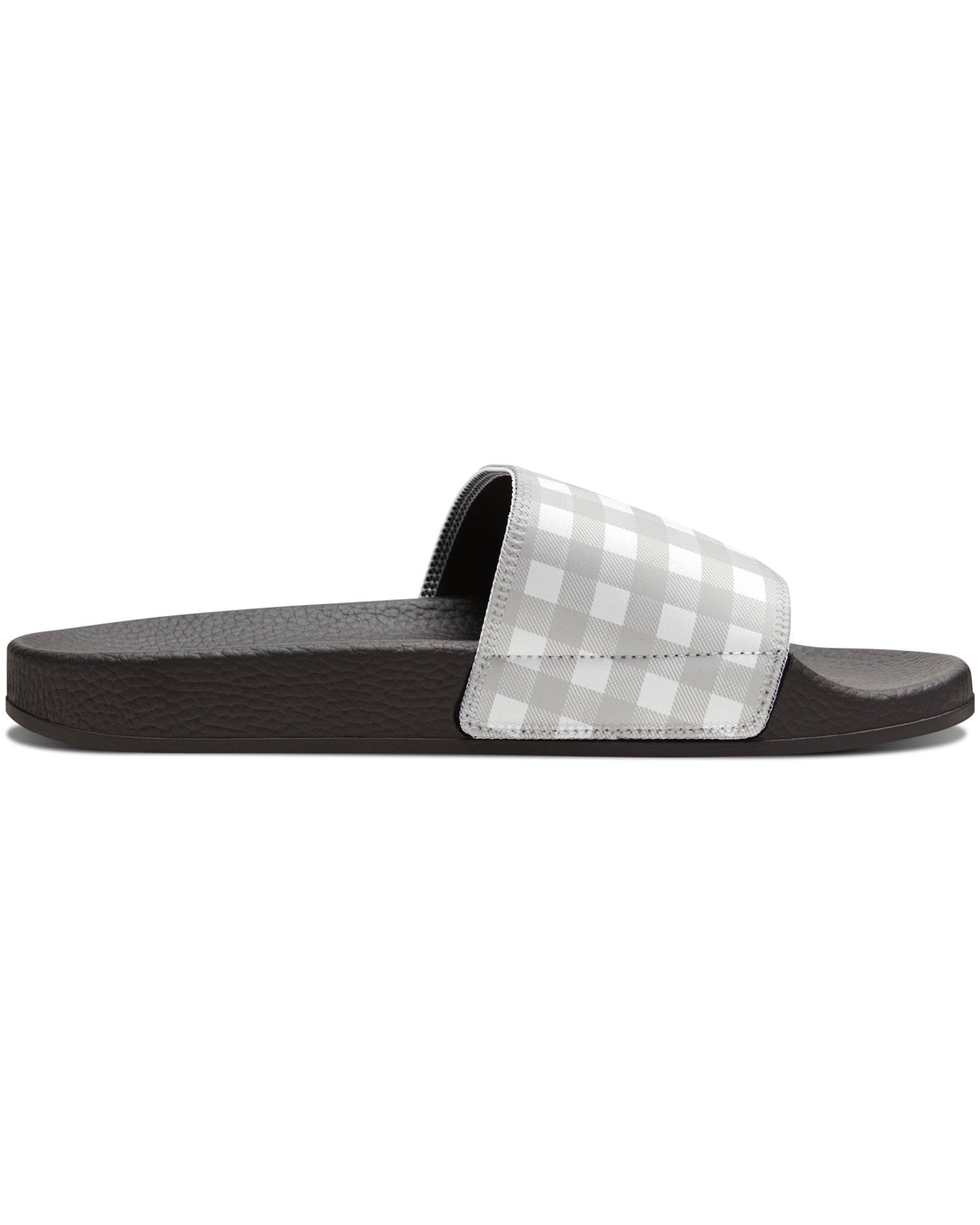 Smoky Gray Check Flipside Slides