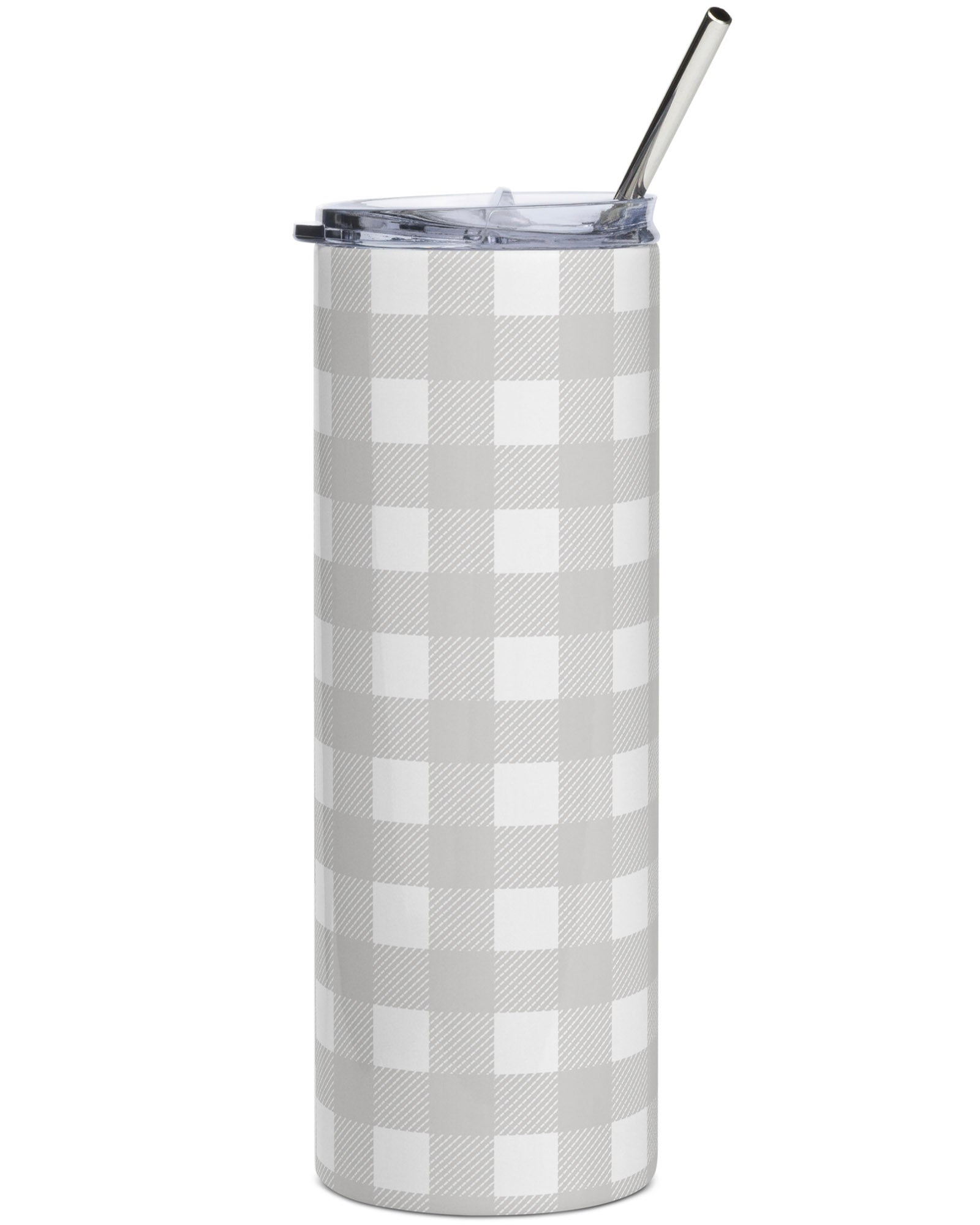 Smoky Gray Check  Luxe Cabin Cup