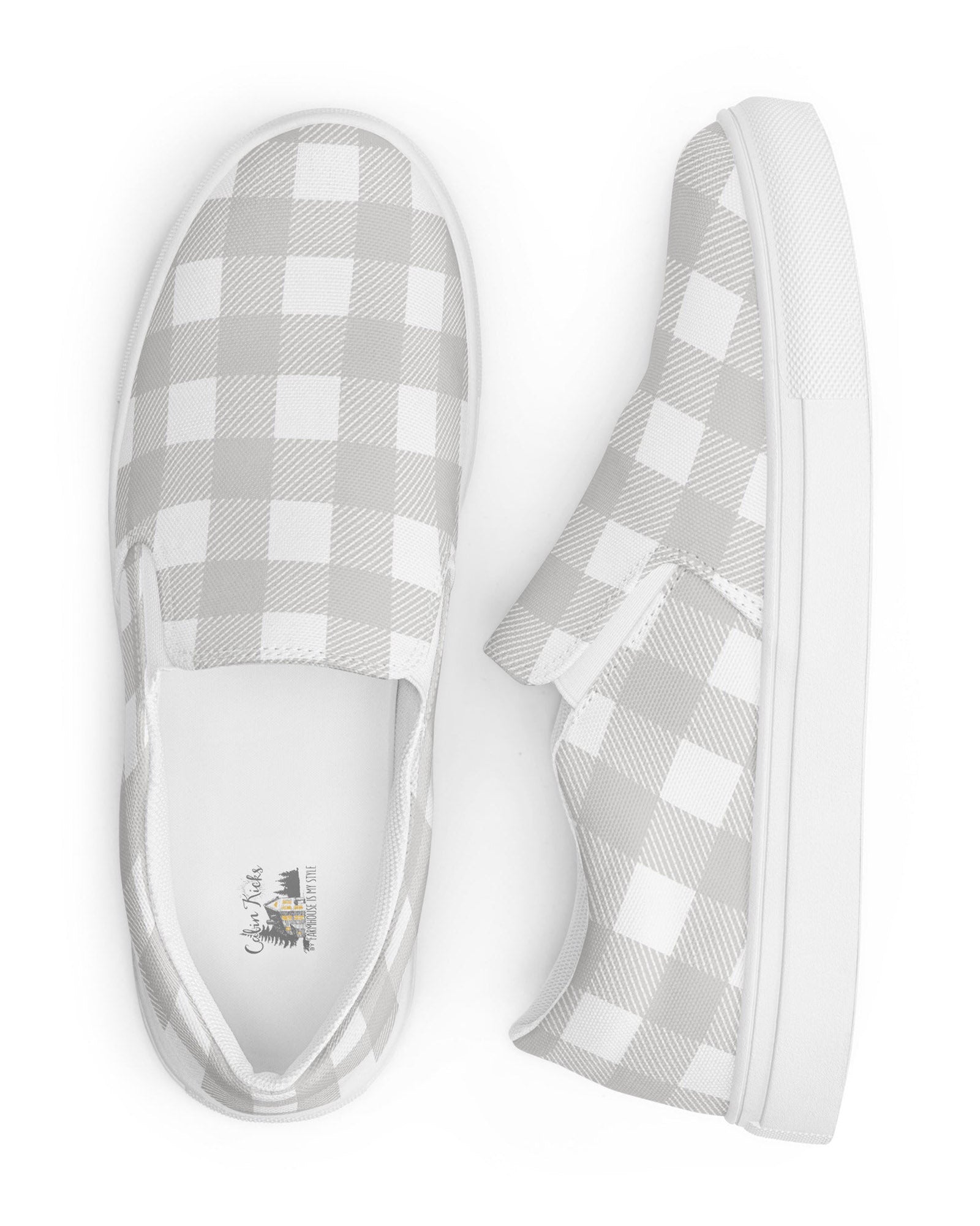 Smoky Gray Check Cabin Kicks Shoes