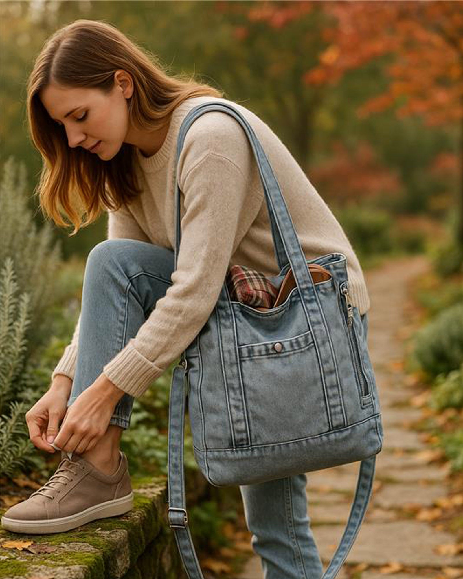 Stonewash Dungaree Satchel