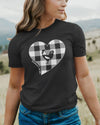 Black and White Buffalo Check Rooster T-Shirt Tee
