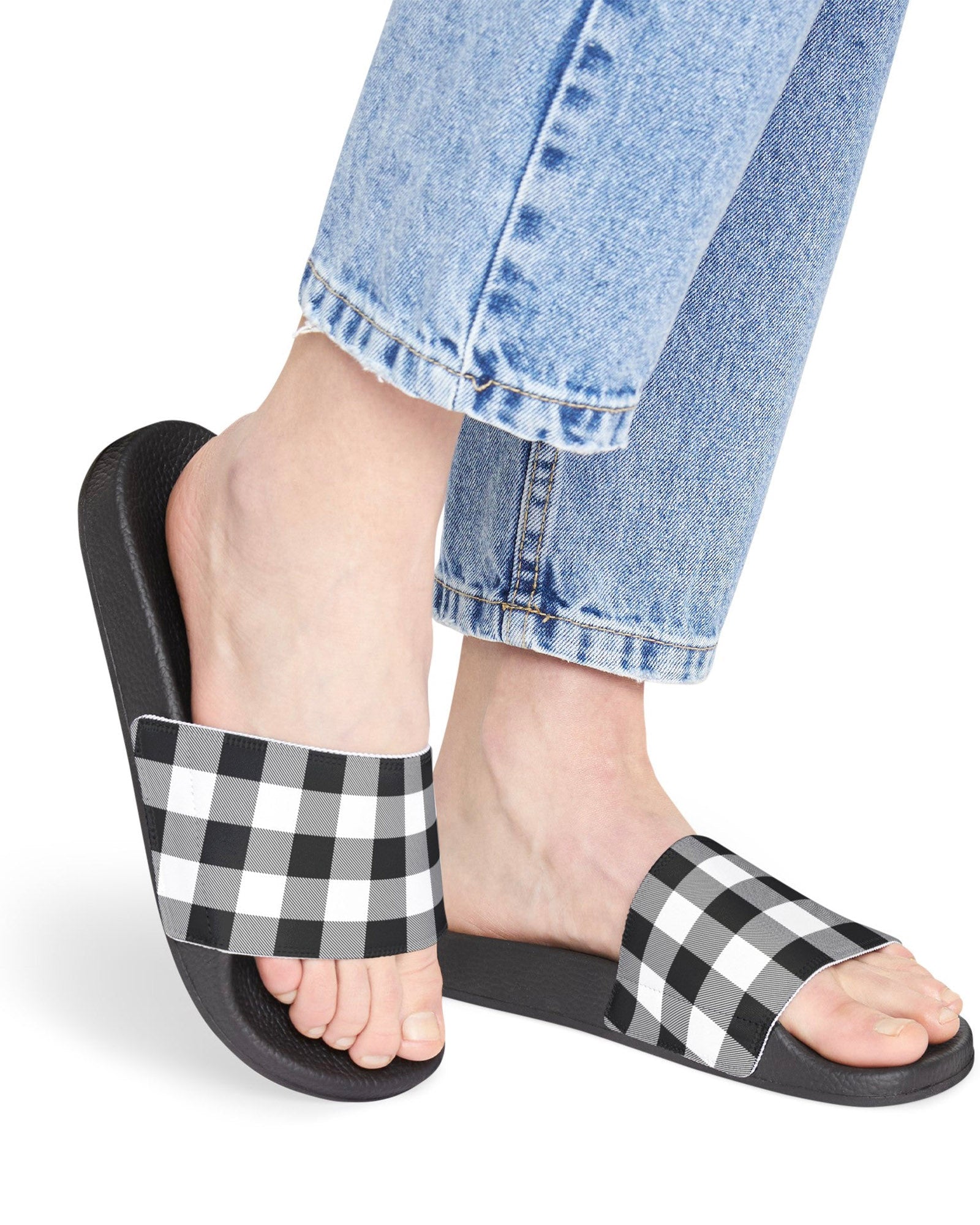 White Check Flipside Slides