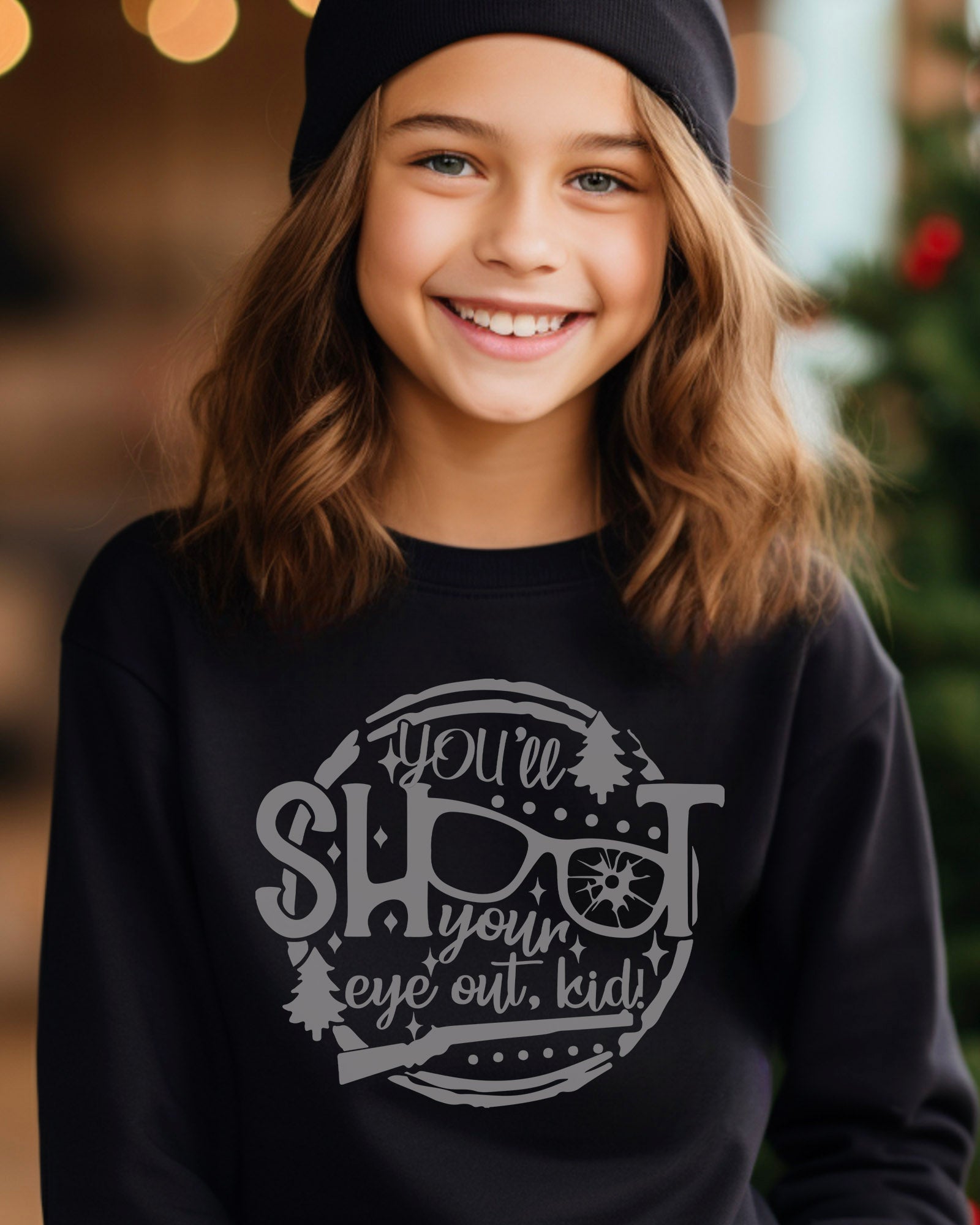 You'll Shoot Your Eye Out Kids Sweatshirt "Christmas Story"