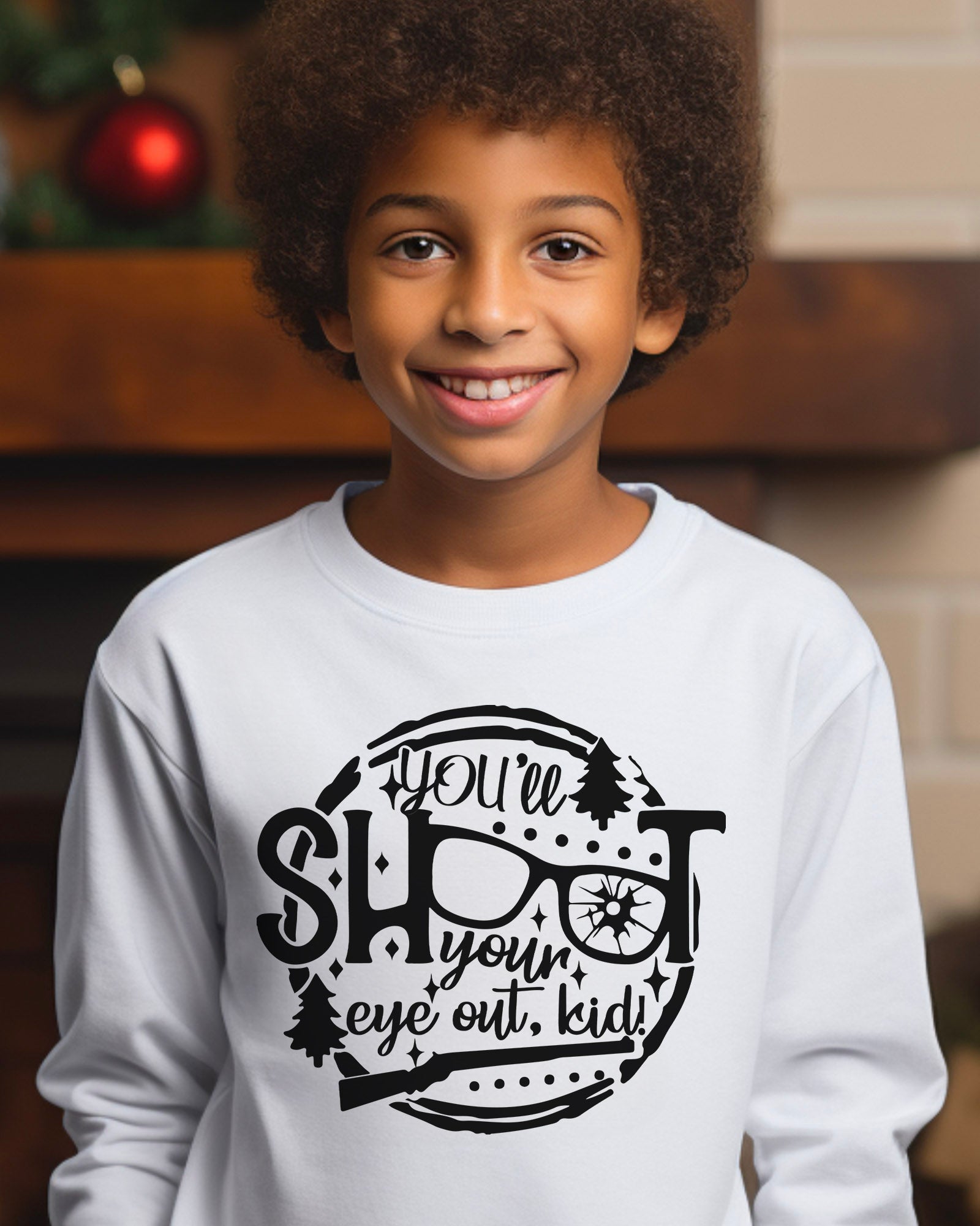 You'll Shoot Your Eye Out Kids Sweatshirt "Christmas Story"