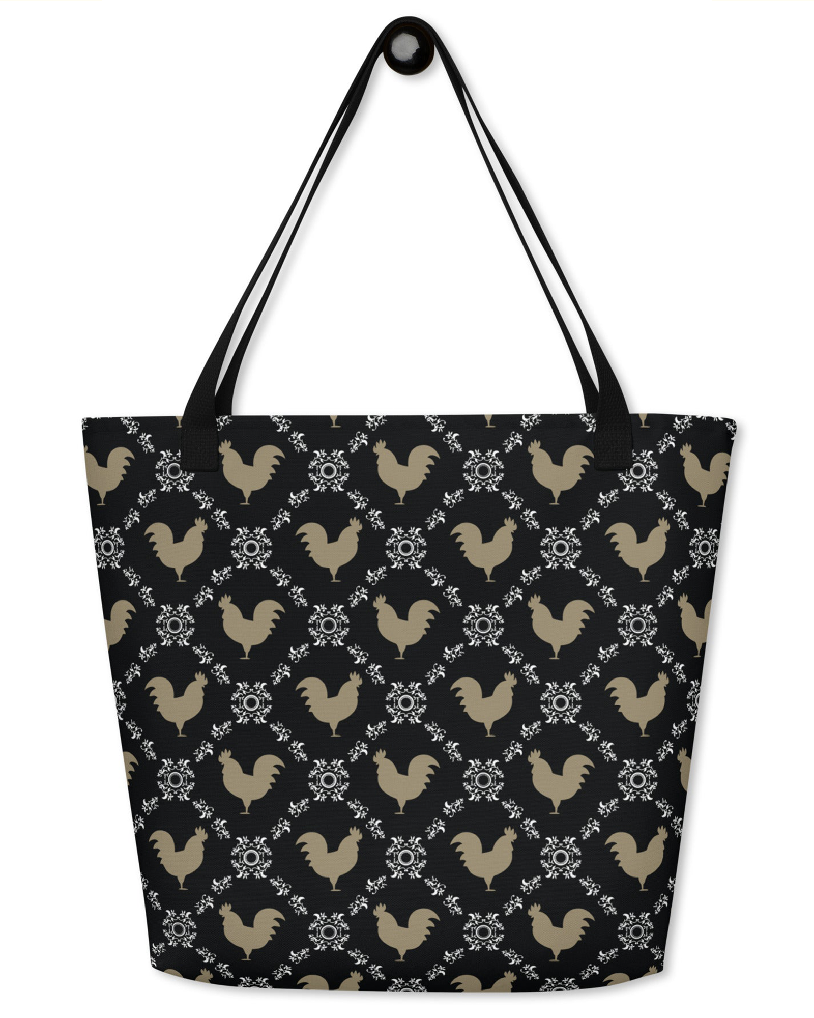 Farmhouse Rooster Open Tote Bag