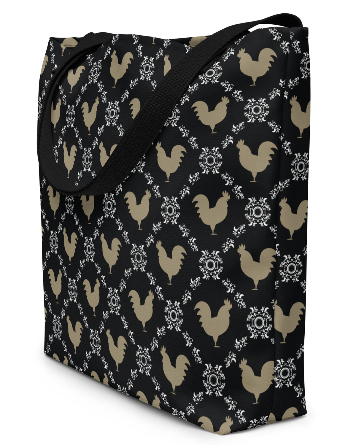 Farmhouse Rooster Open Tote Bag
