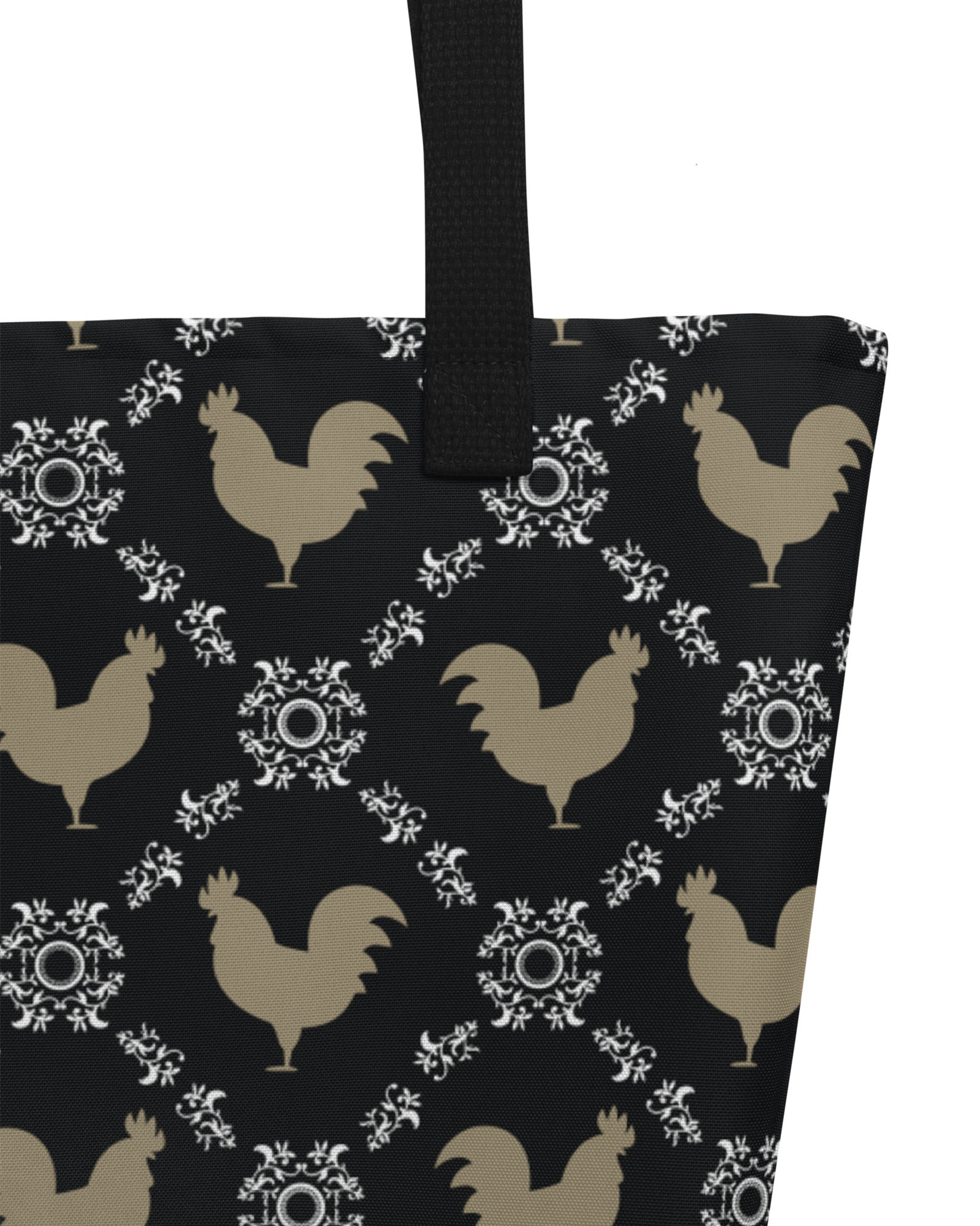 Farmhouse Rooster Open Tote Bag