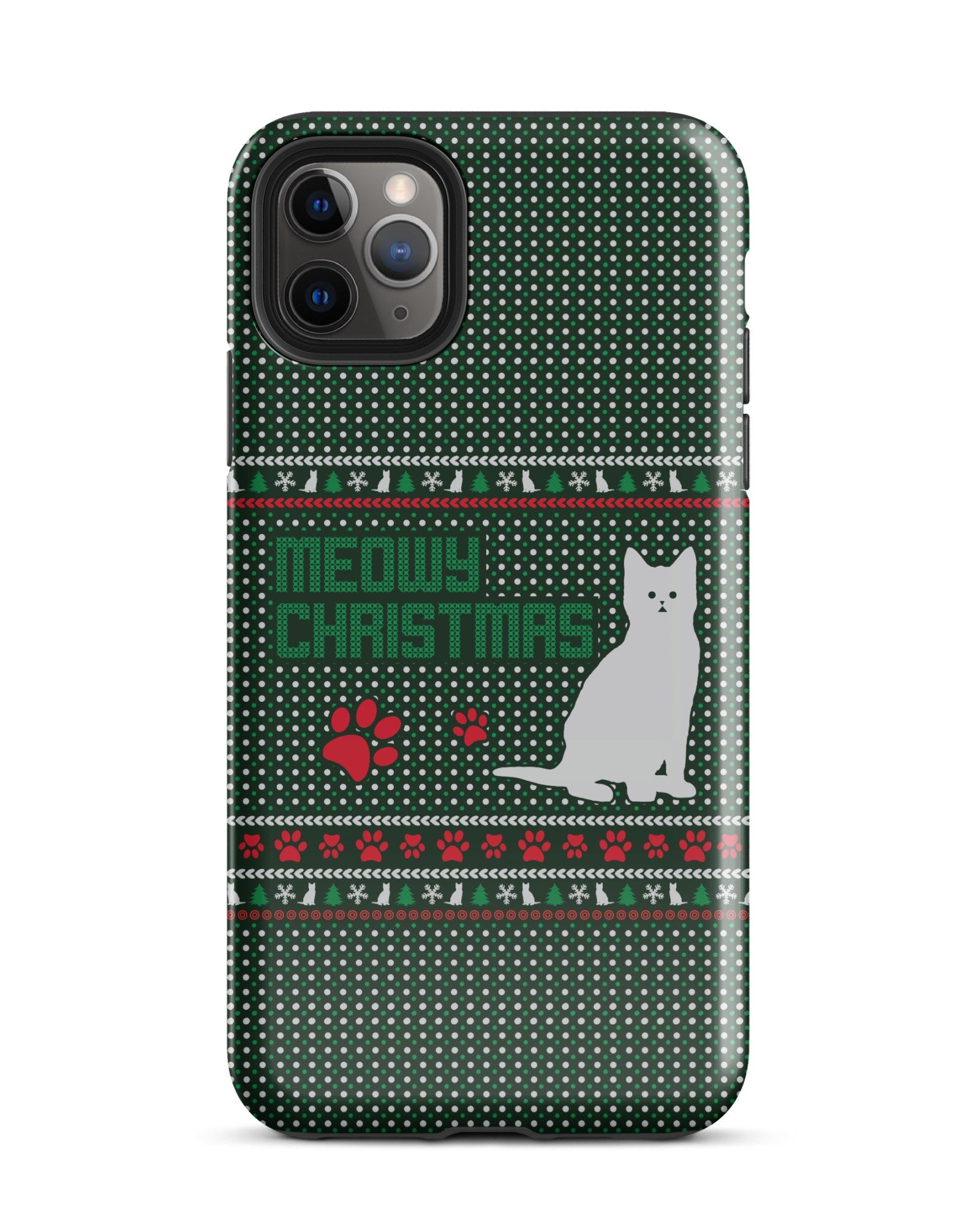 Meowy Christmas Cabin Case for iPhone®