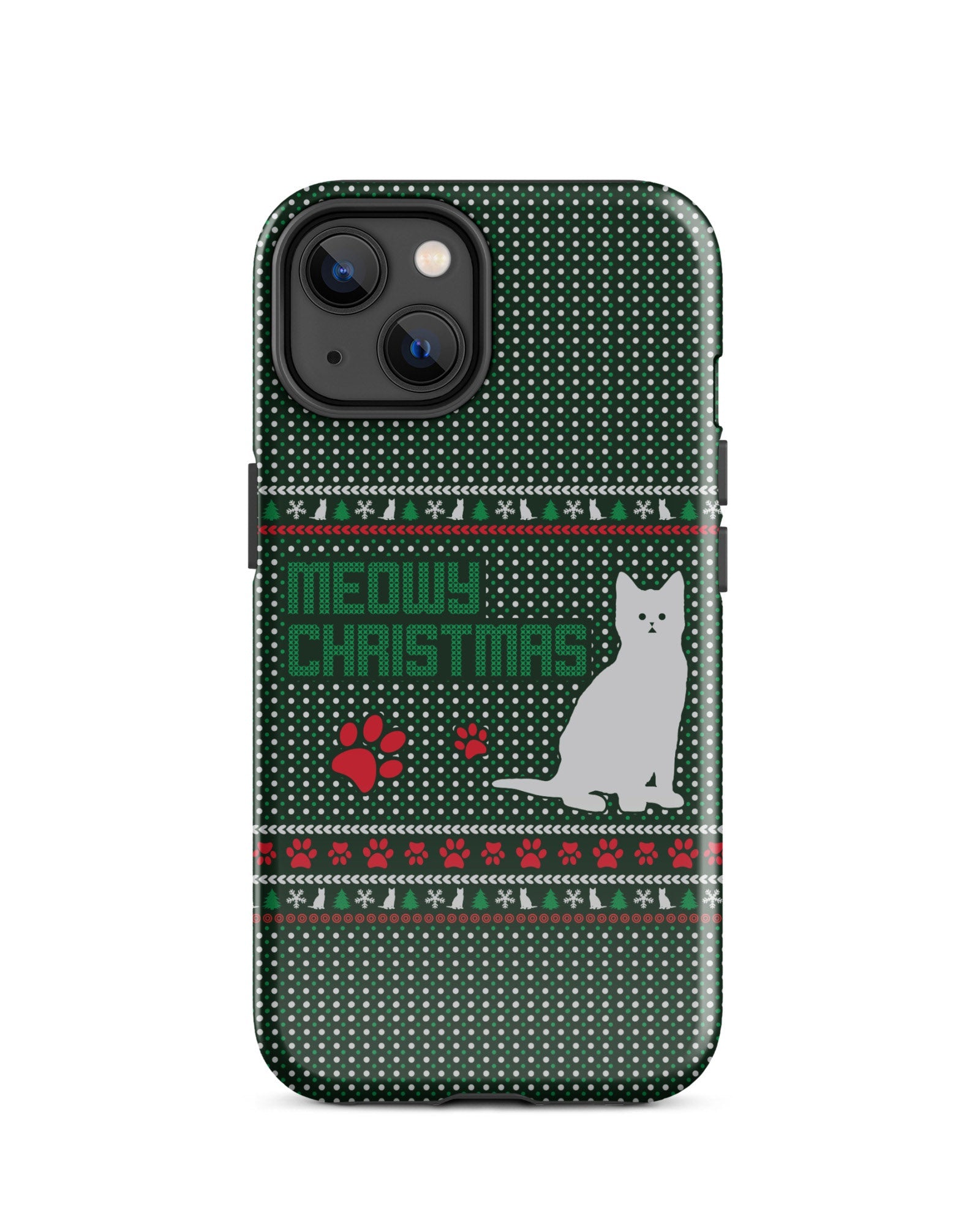 Meowy Christmas Cabin Case for iPhone®