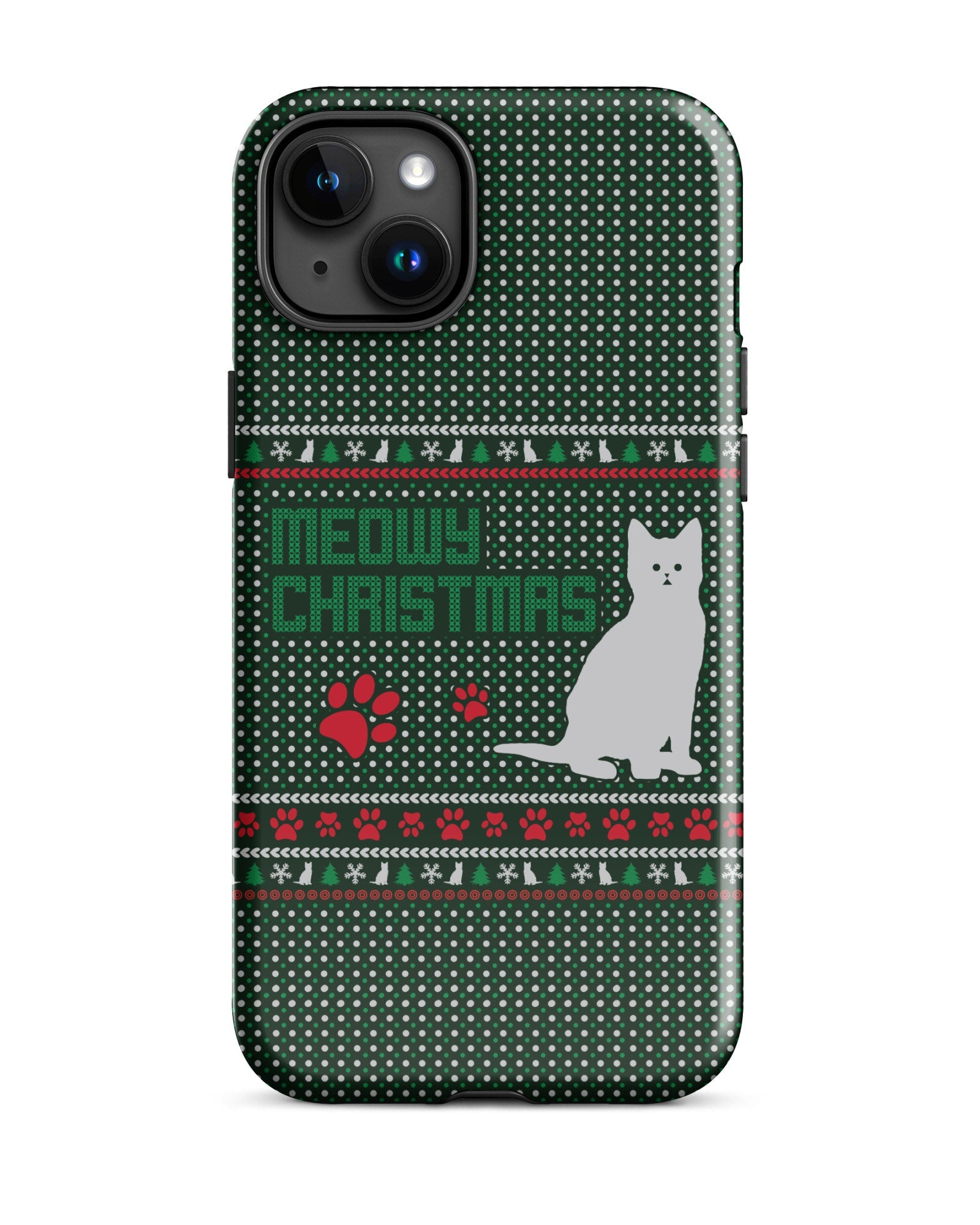 Meowy Christmas Cabin Case for iPhone®